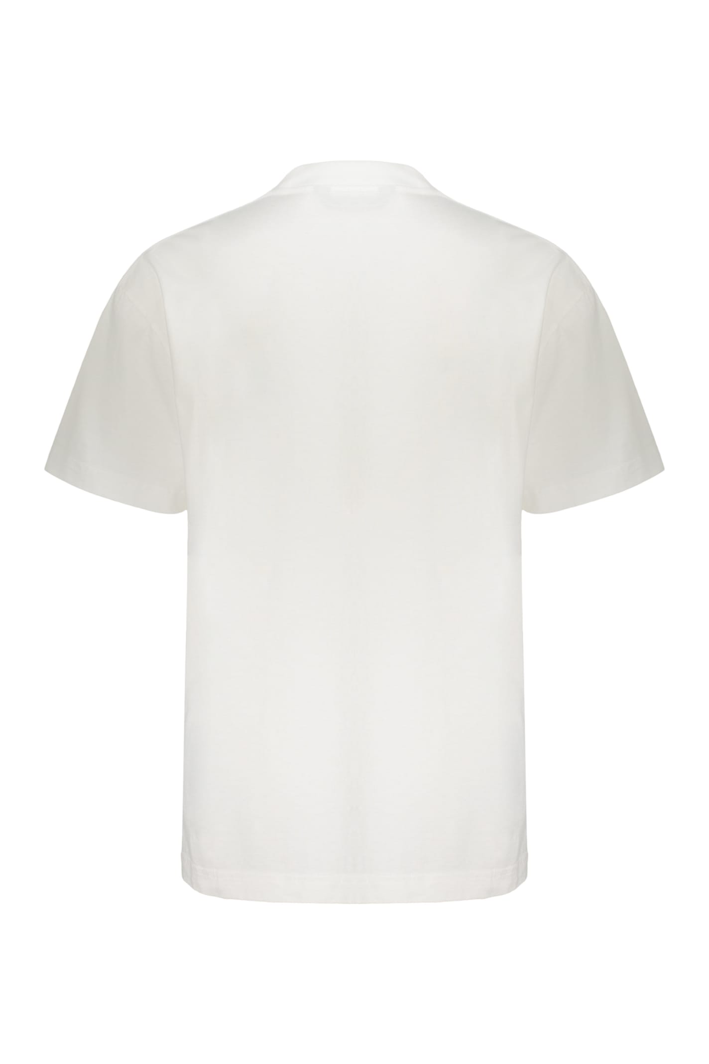 Shop Palm Angels Cotton T-shirt In White