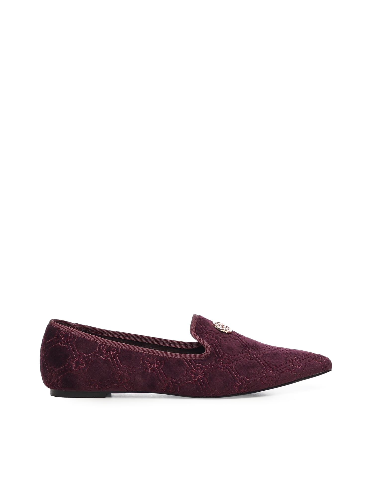 V73 Iris Winter Loafers With Logo In Burgundy