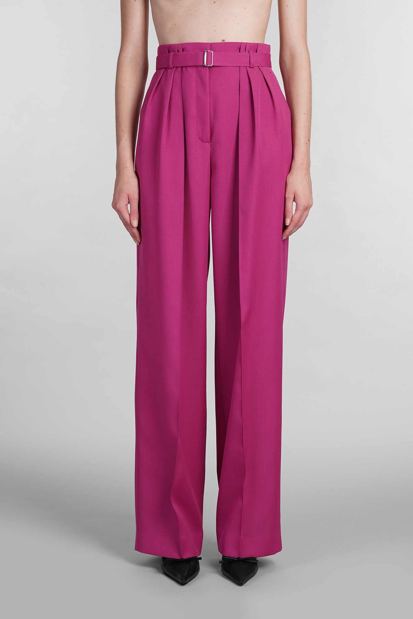 Pants In Fuxia Wool