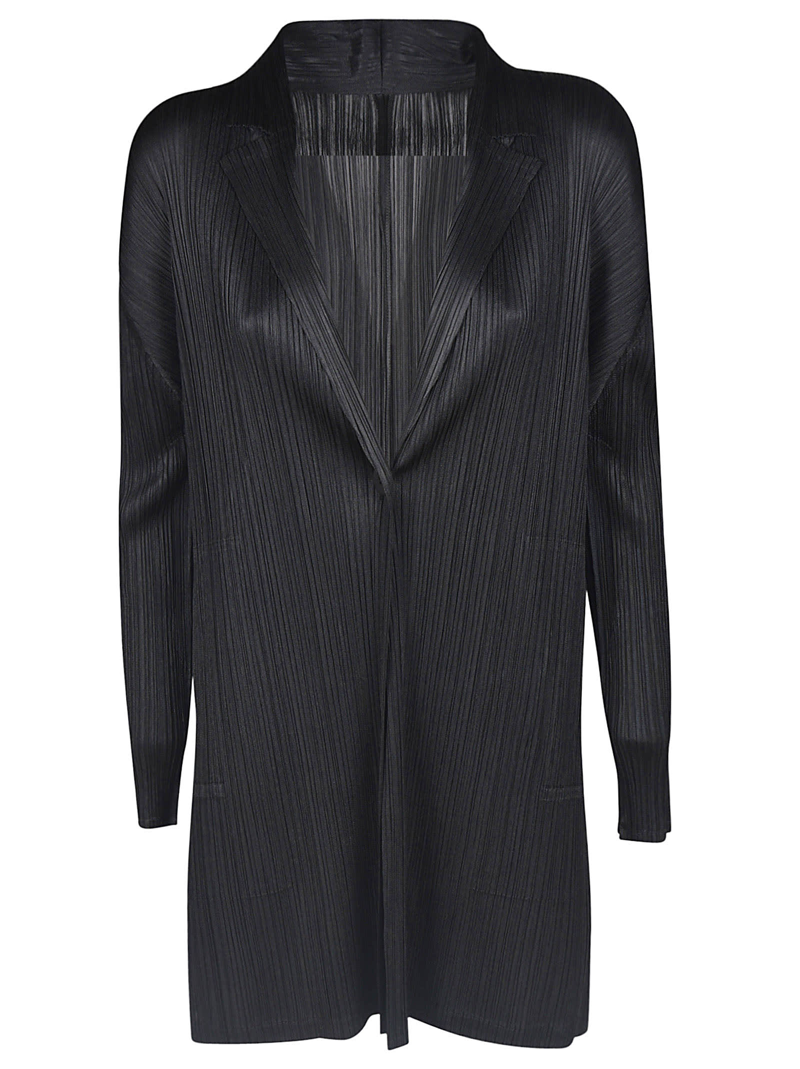 Issey Miyake Regular-fit Coat In Black