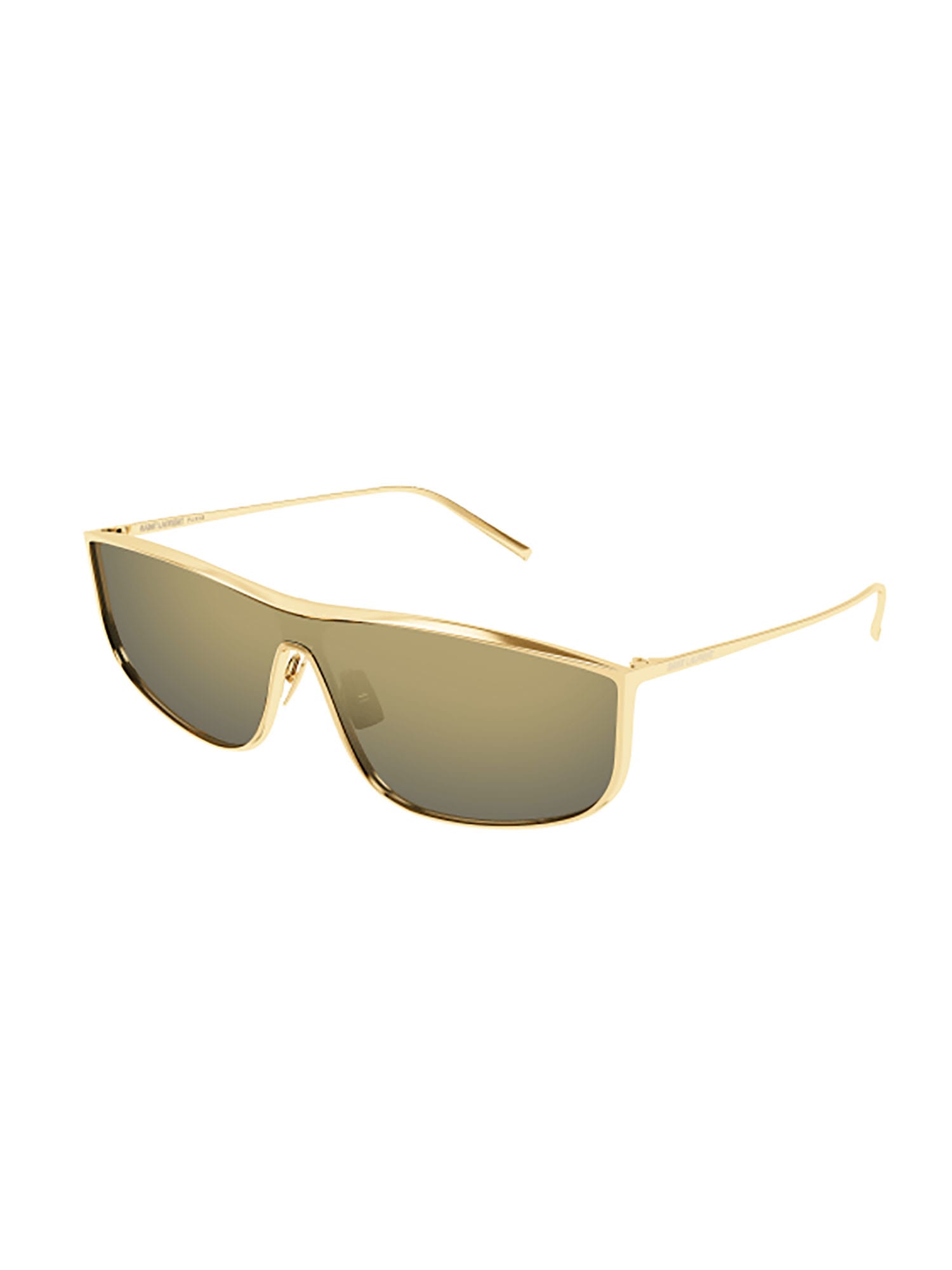 Shop Saint Laurent Sl 605 Luna Sunglasses In Gold Gold Bronze