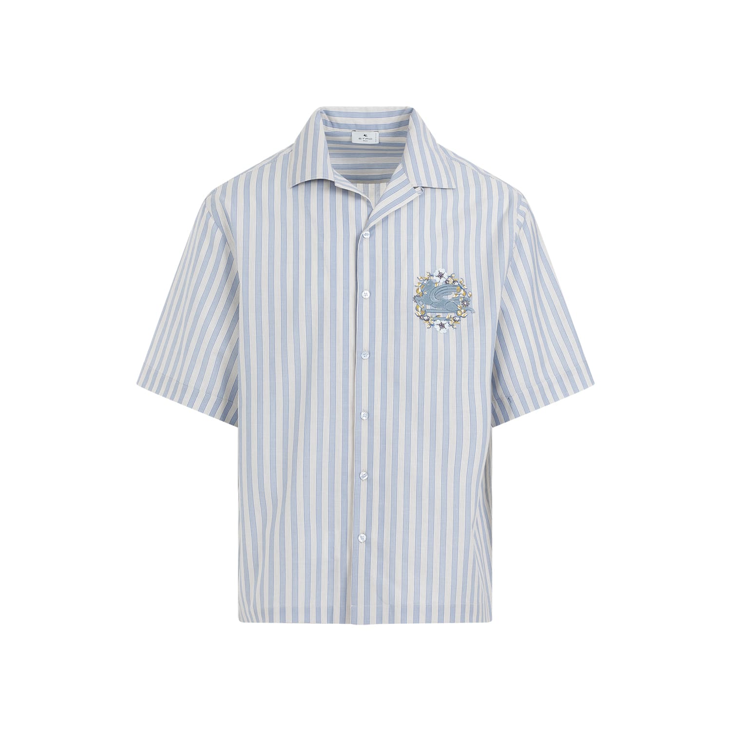 Shop Etro Bowling Shirt In Rigato