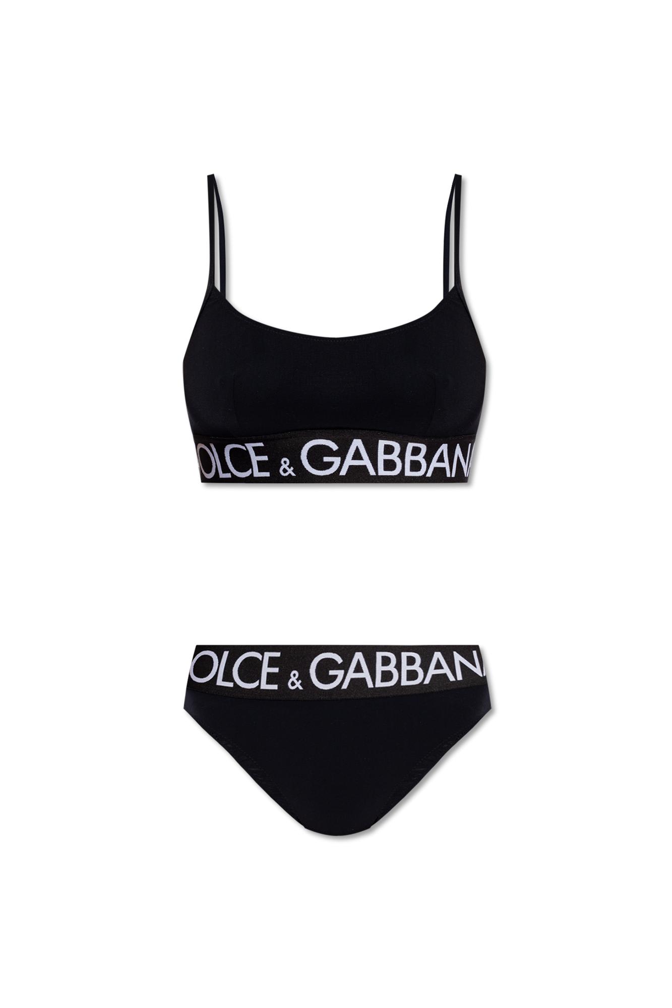Dolce & Gabbana Two-piece Swimsuit In Black