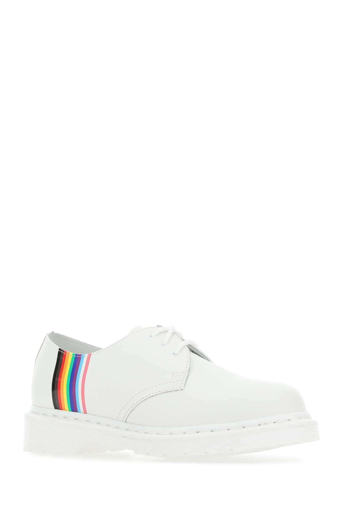 Shop Dr. Martens' White Leather 1461 For Pride Lace-up Shoes