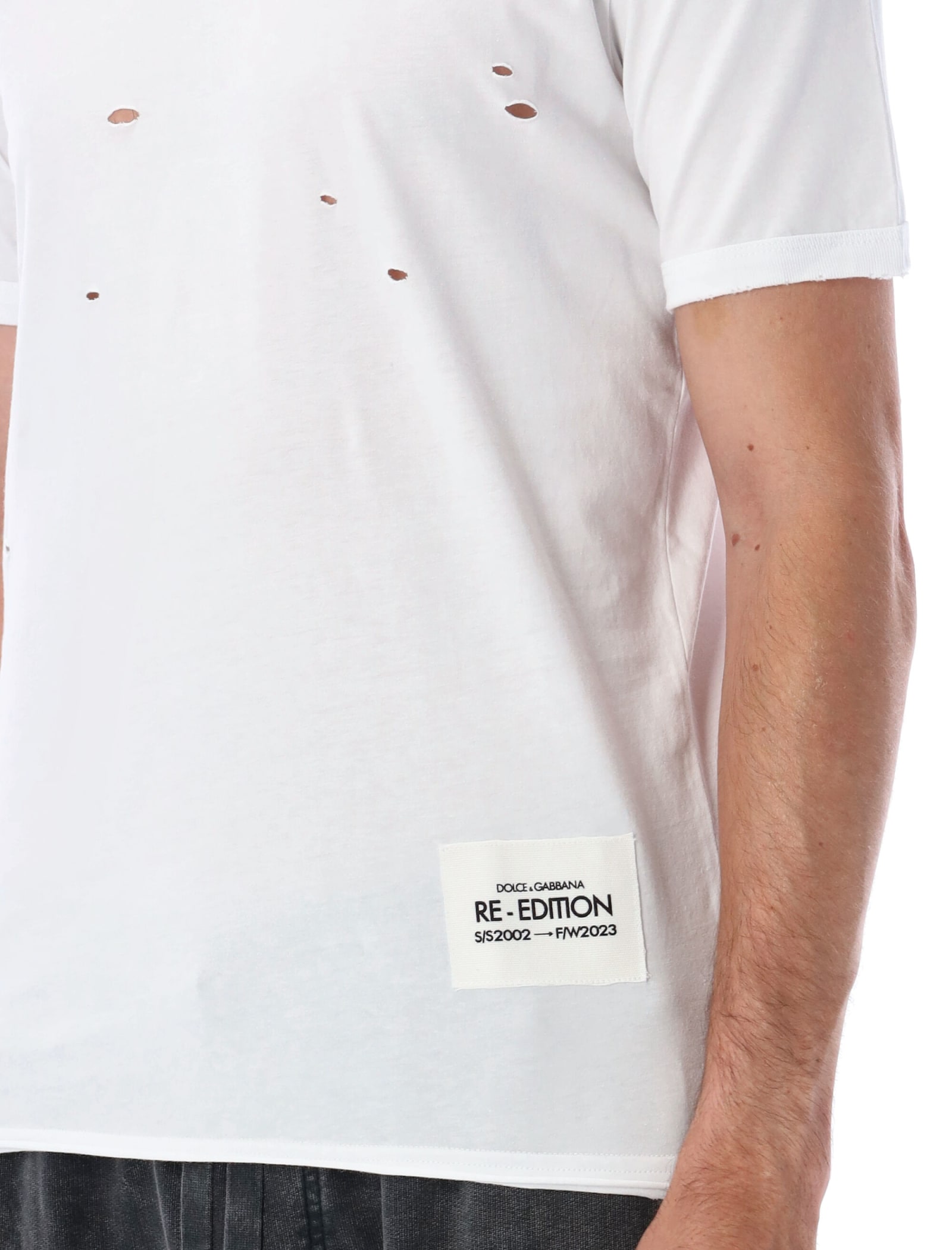Shop Dolce & Gabbana Broken T-shirt In White