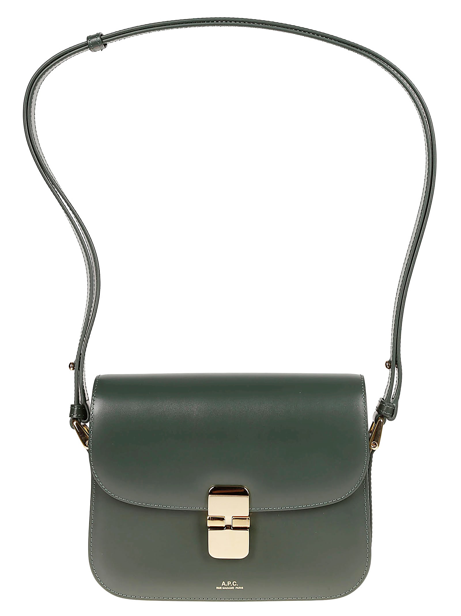 Shop Apc Sac Grace Small In Kaf Vert Fonce