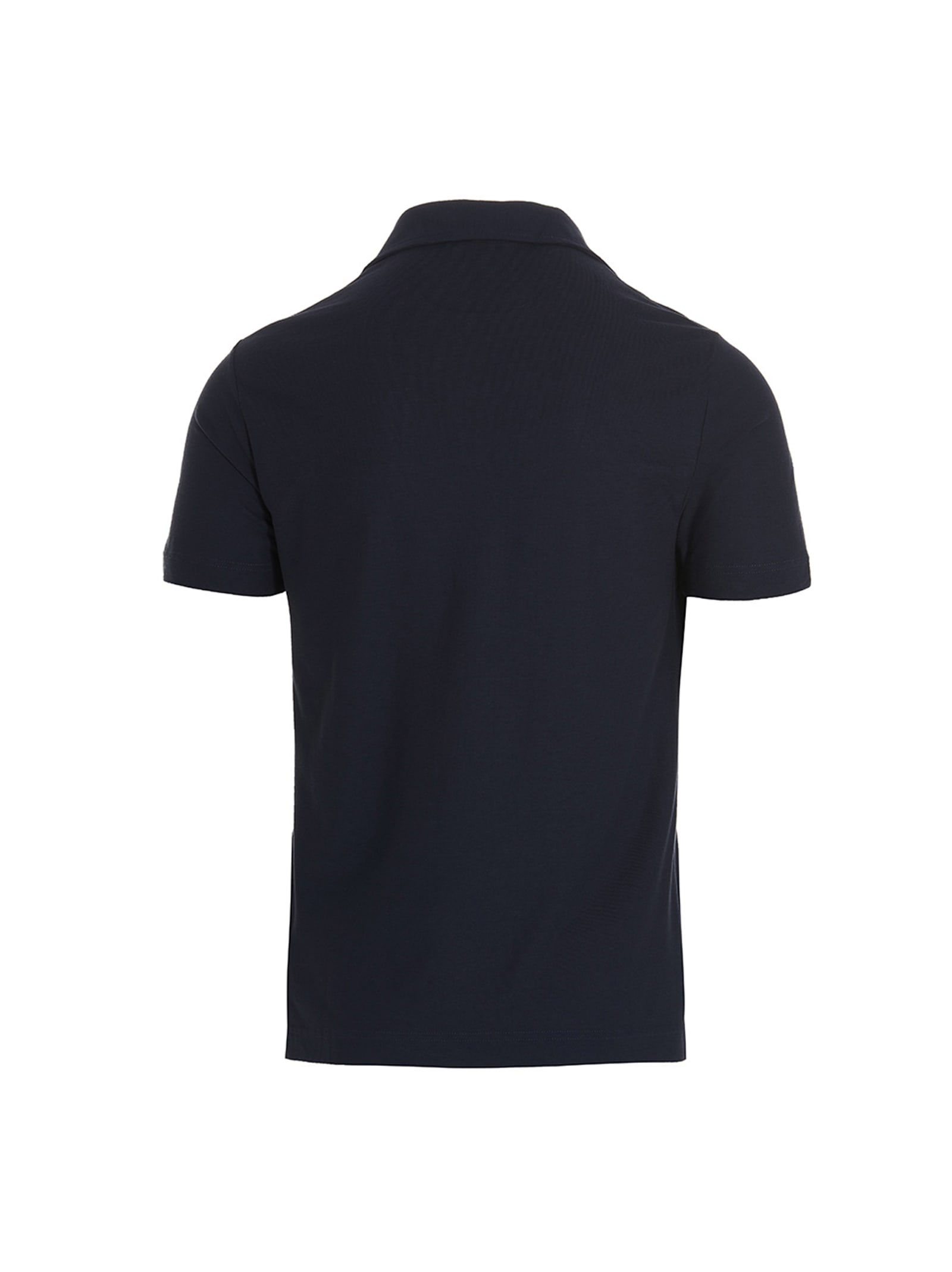 Shop Zanone Regular Plain Polo Shirt In Blu Copiativo