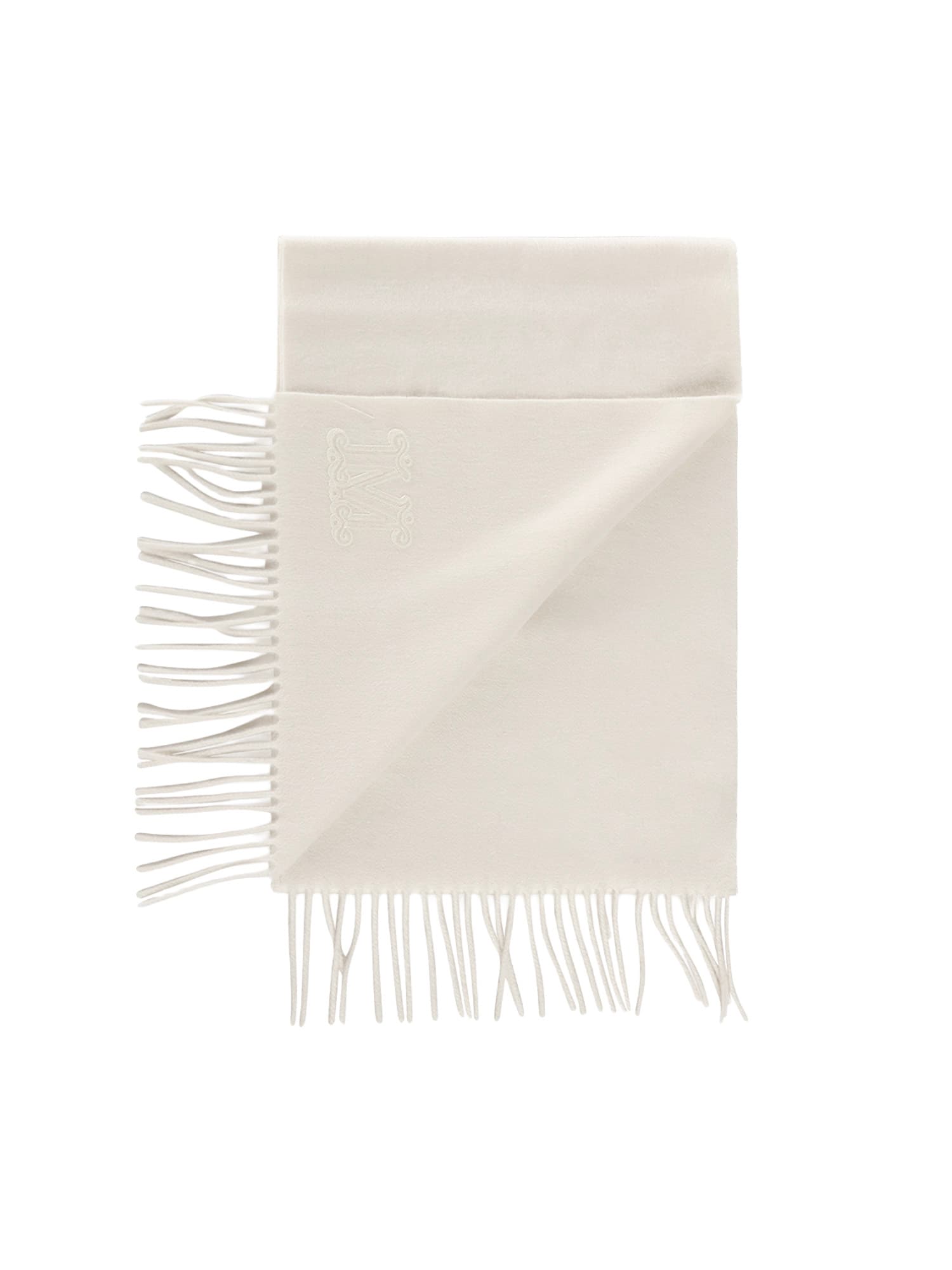 Max Mara White Logo Scarf In Multi