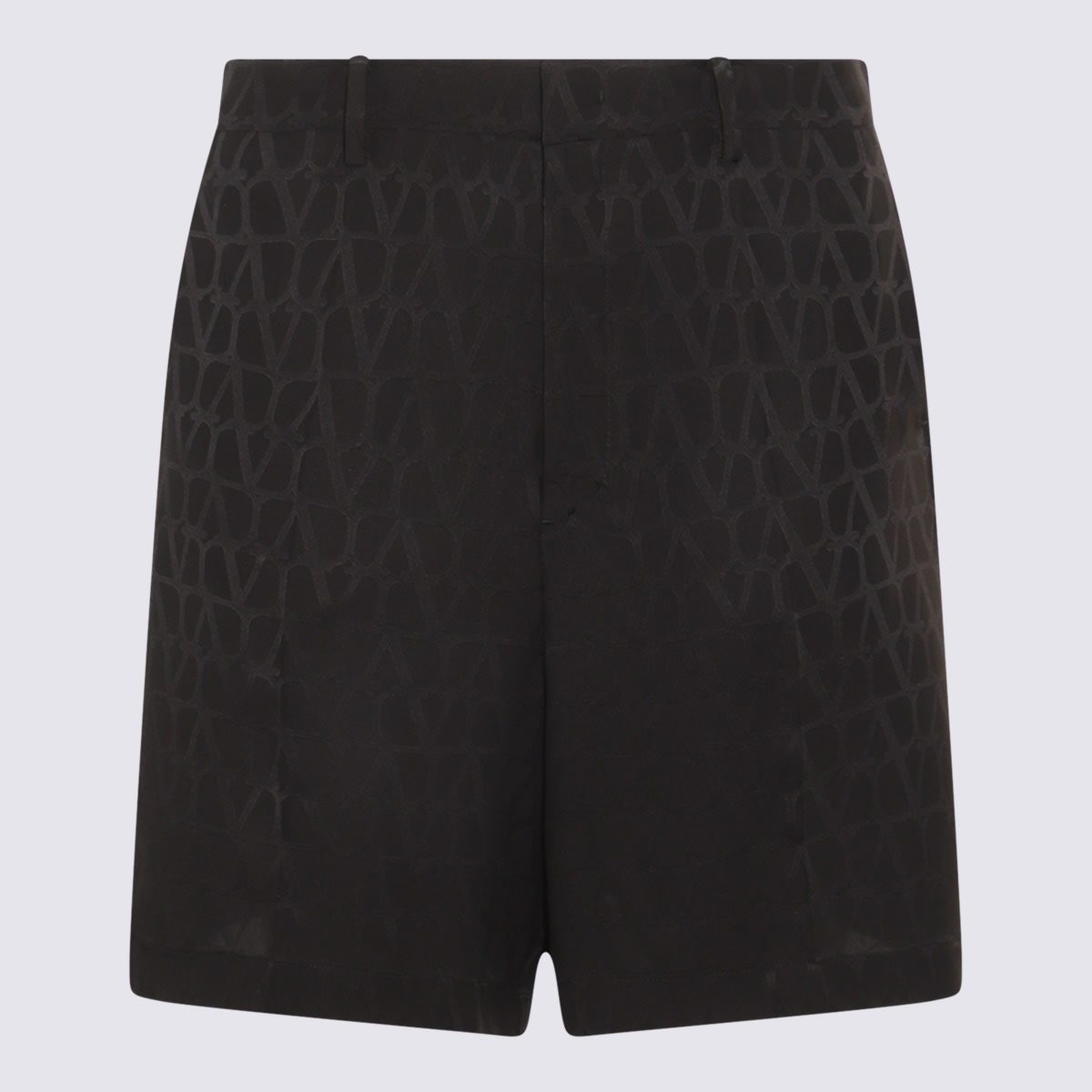 Shop Valentino Black Silk Short