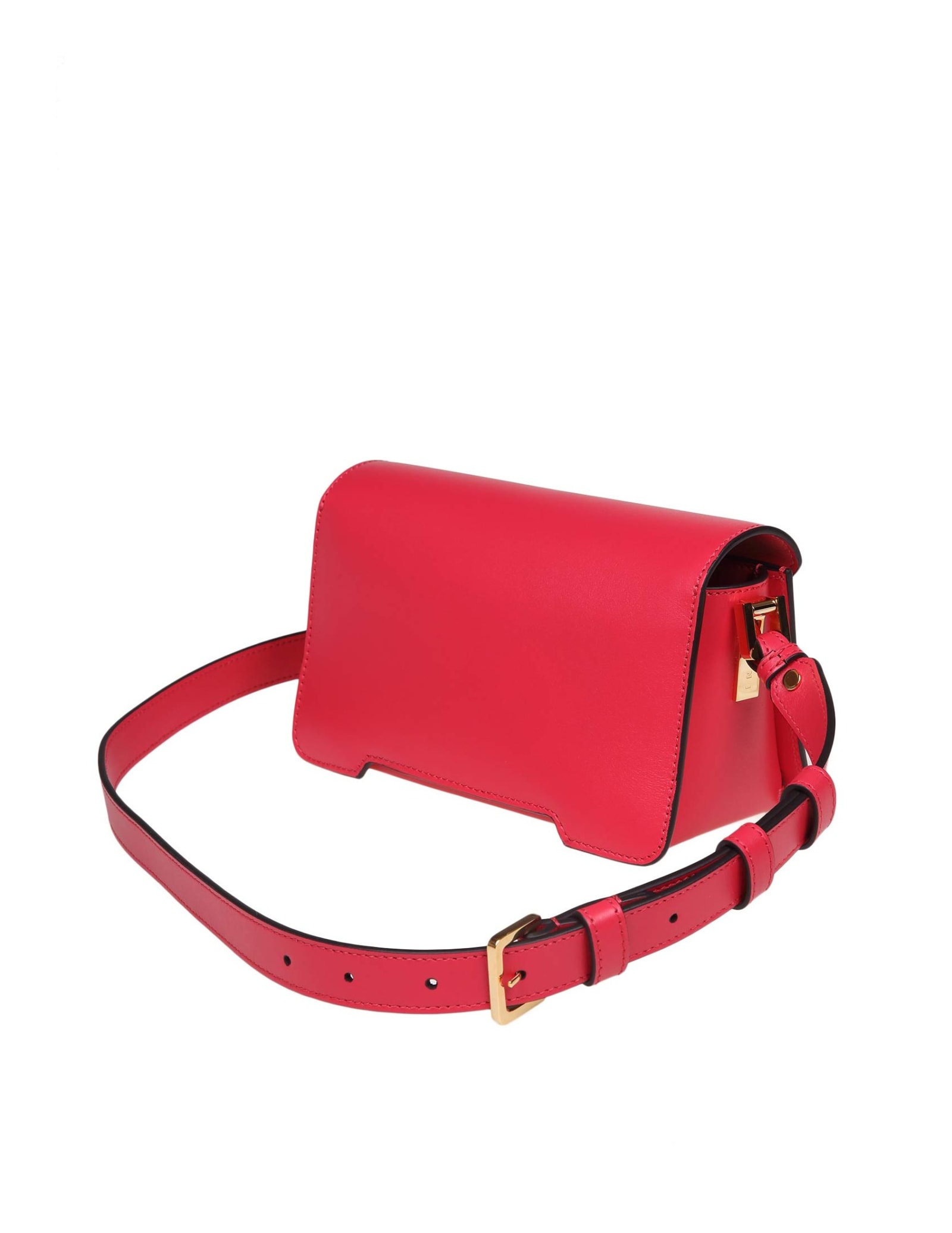 Shop Marni Trunkaroo Mini Shoulder Bag In Red Leather