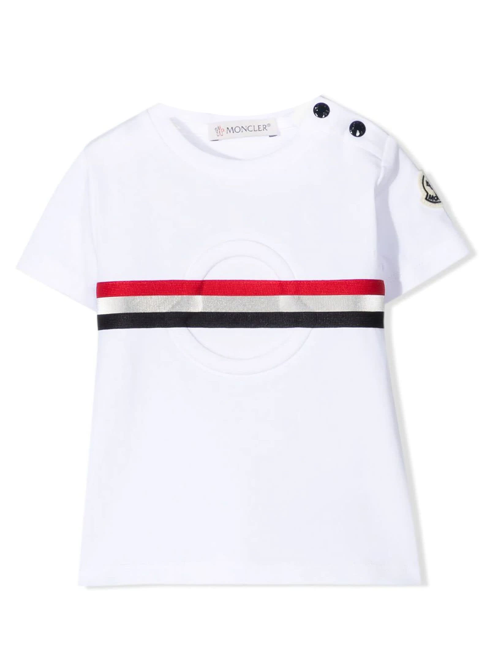 Moncler White Stretch-cotton T-shirt
