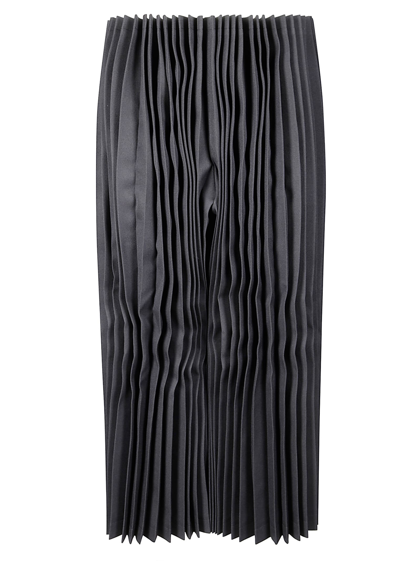 Comme Des Garçons Cropped Pleated Trousers With Structured Silhouette In Black