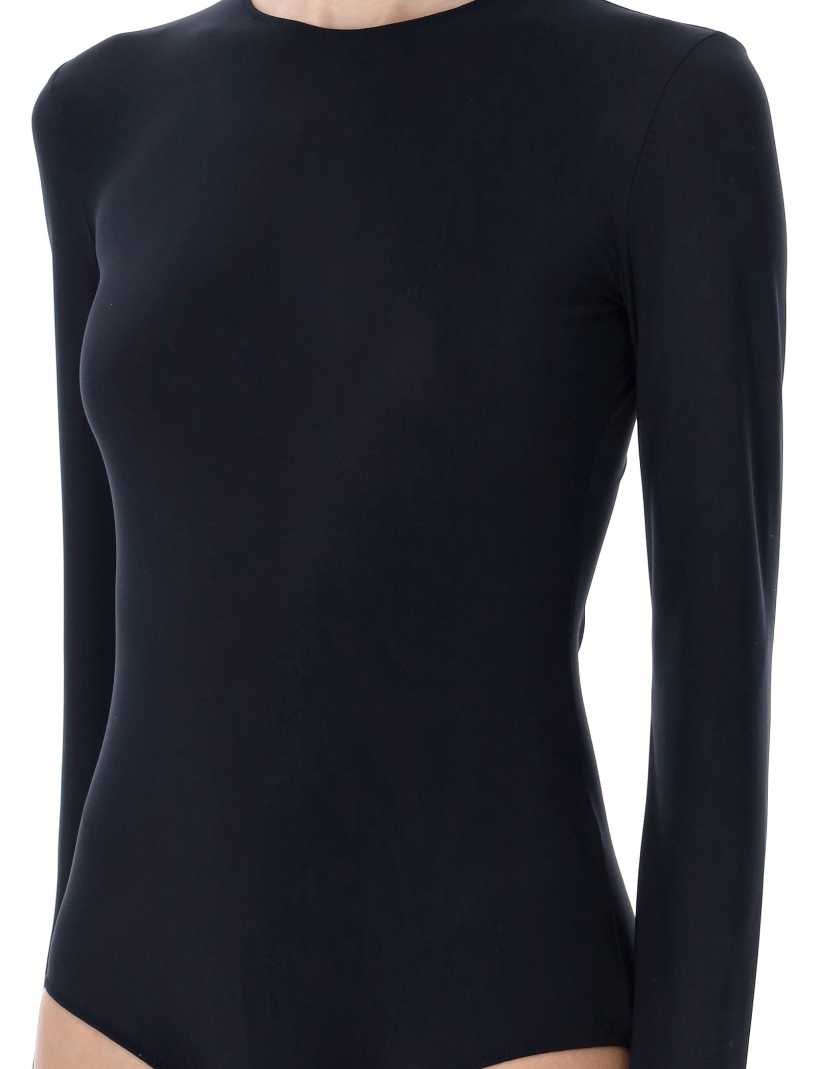 Shop Maison Margiela Viscose Bodysuit In Black