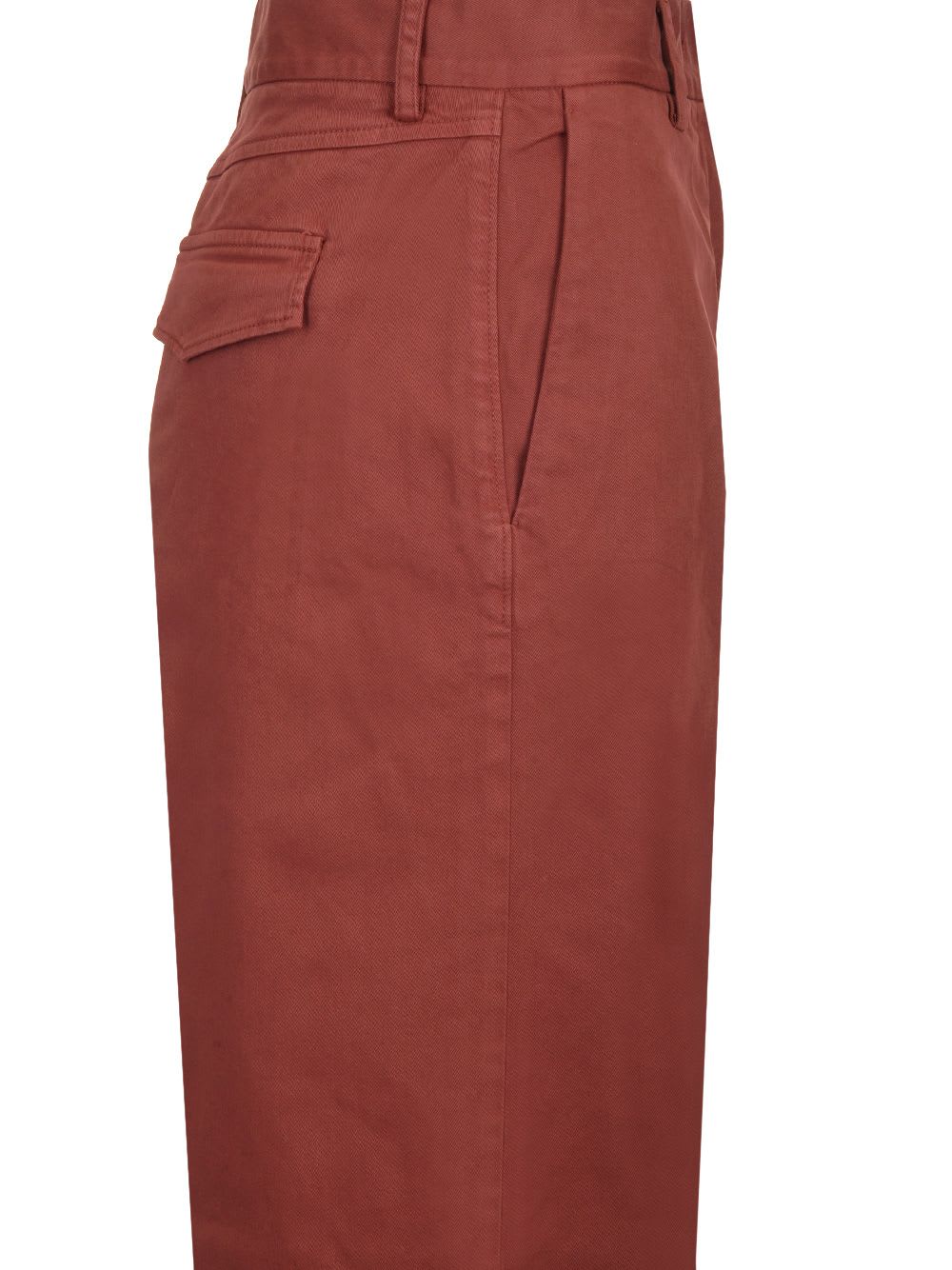Shop Forte Forte Soft Cotton Twill Trousers In Brown