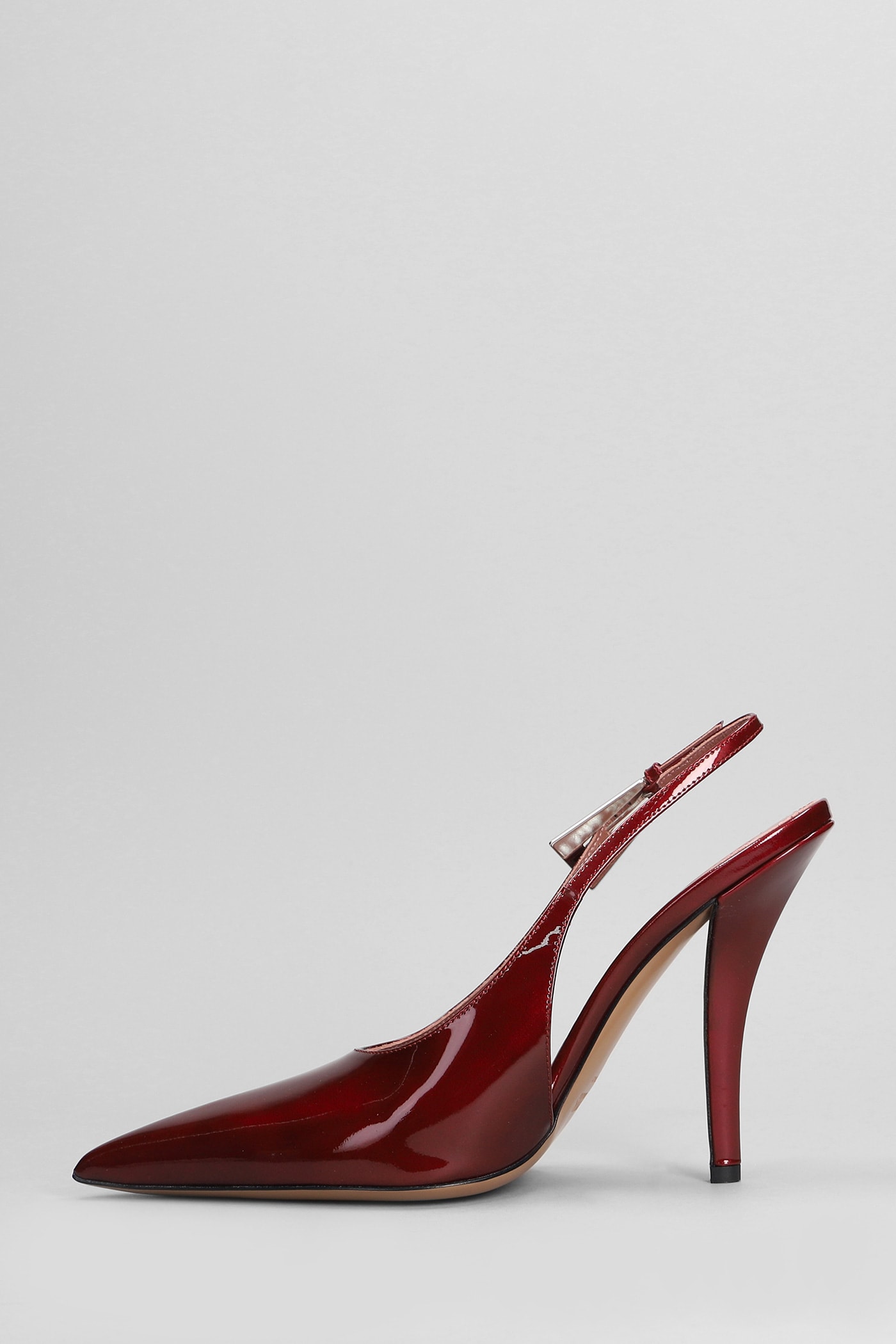 Shop Paris Texas Jessica Slingbac 105 Pumps In Bordeaux Patent Leather