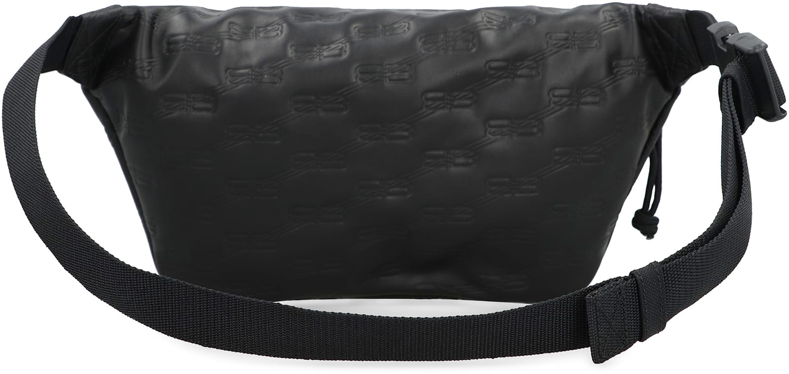 Shop Balenciaga Signature Leather Belt Bag In Black