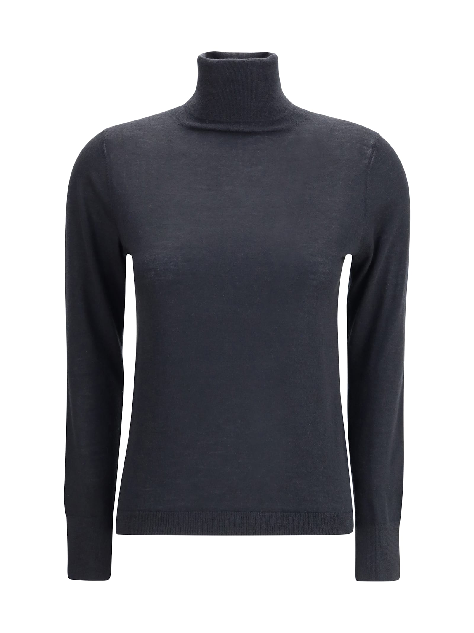 Allude Cashmere Turtleneck Sweater In Blue