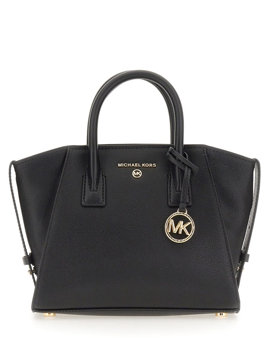 Shop Michael Kors Avril Small Handbag In Black