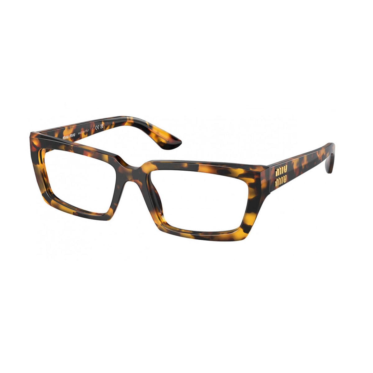 Shop Miu Miu 0mu 04xv Vau1o1 Havana Glasses In Marrone