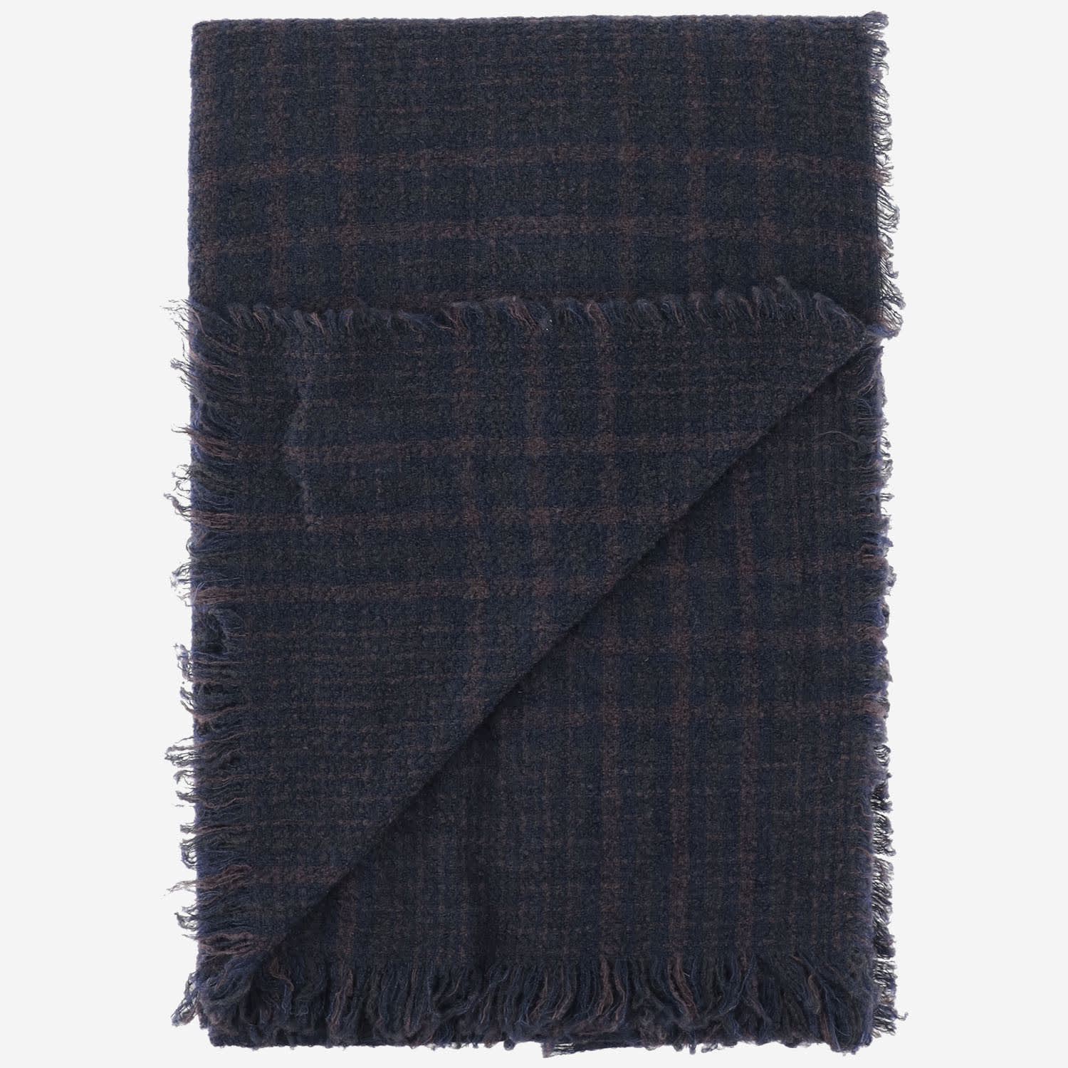 Shop Faliero Sarti Perry Scarf With Check Pattern In Marr Blu