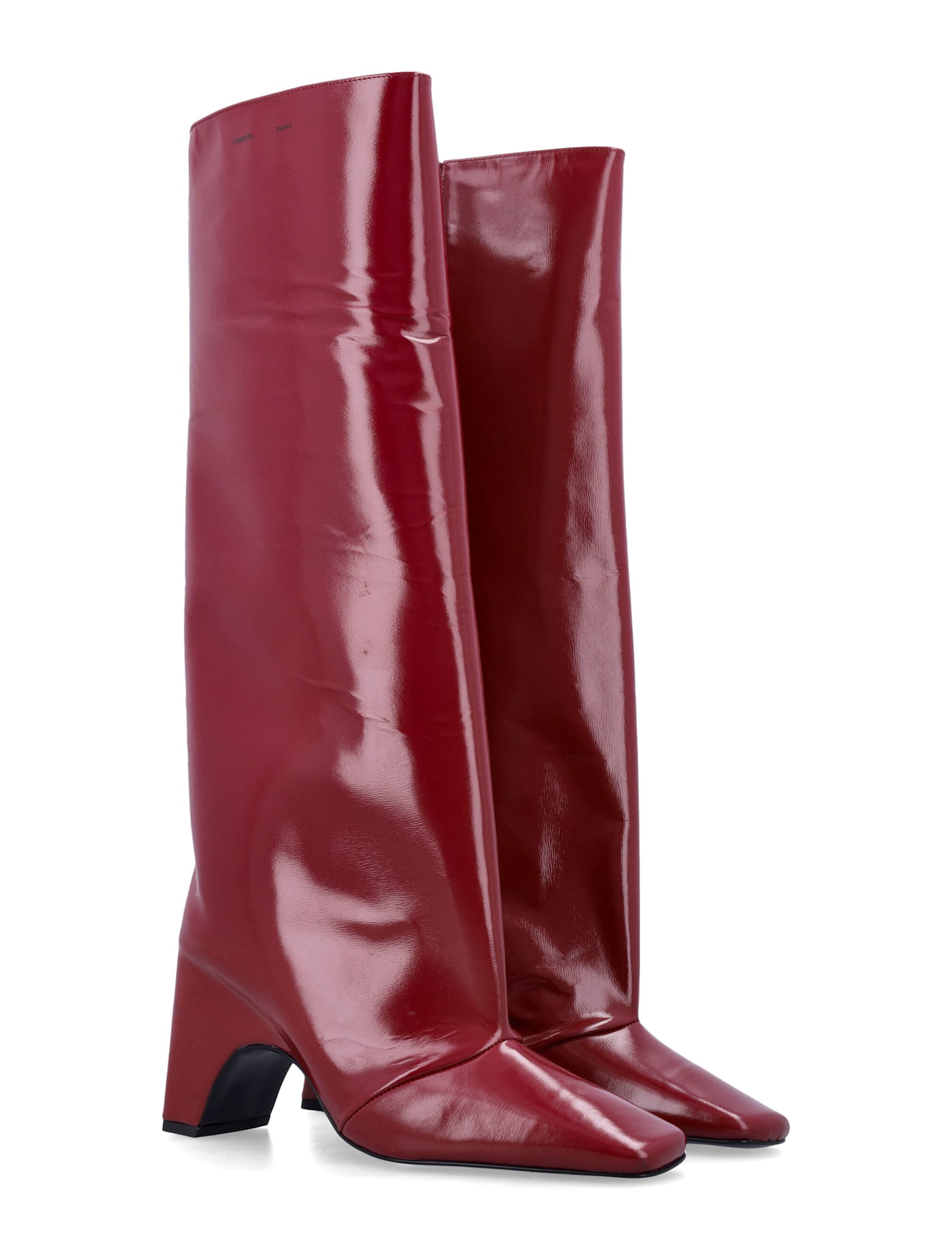 Shop Coperni Bridge Boot In Burgundy Red