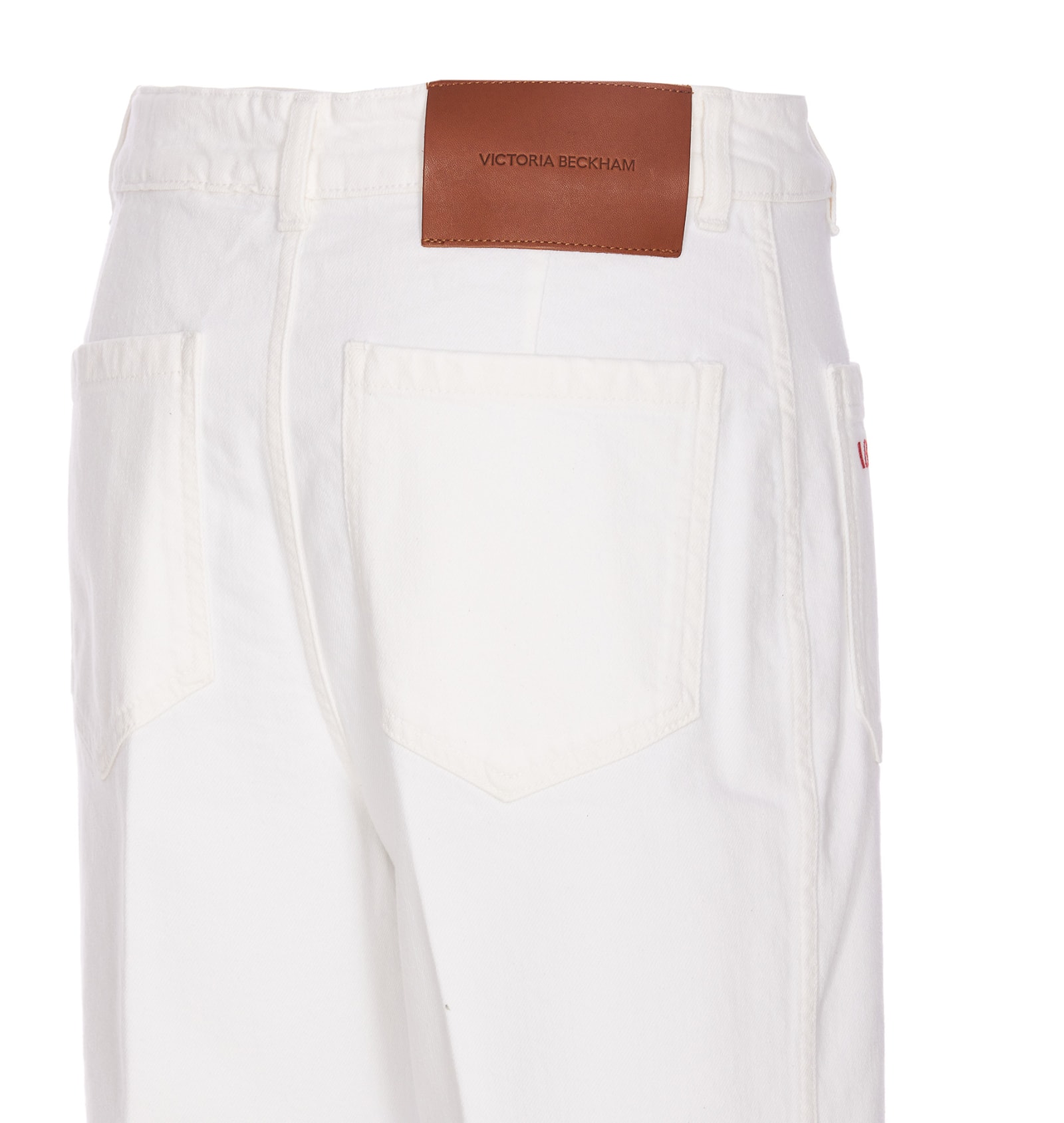 Shop Victoria Beckham Alina Jeans In White