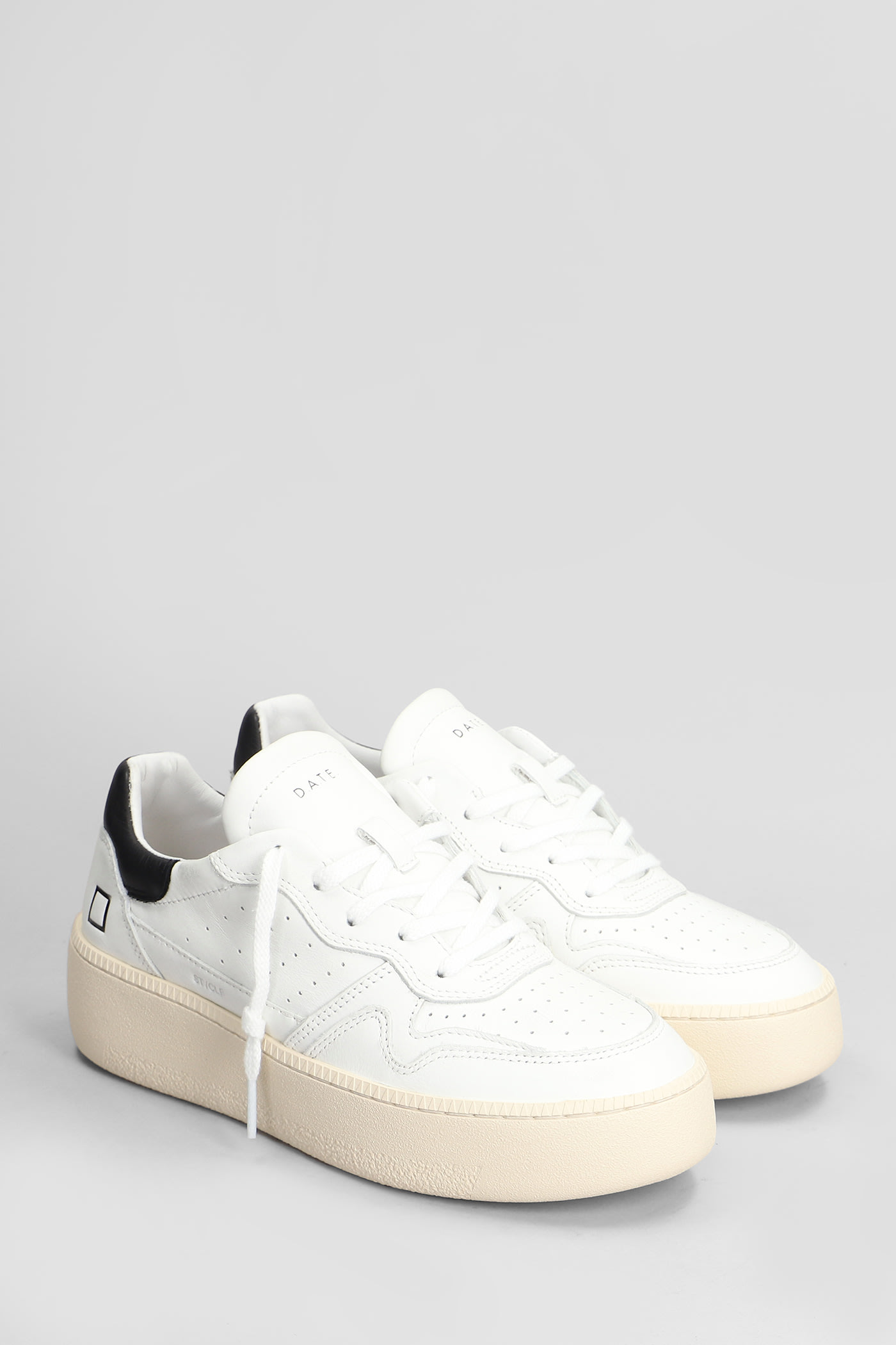 Shop Date Step Sneakers In White Leather