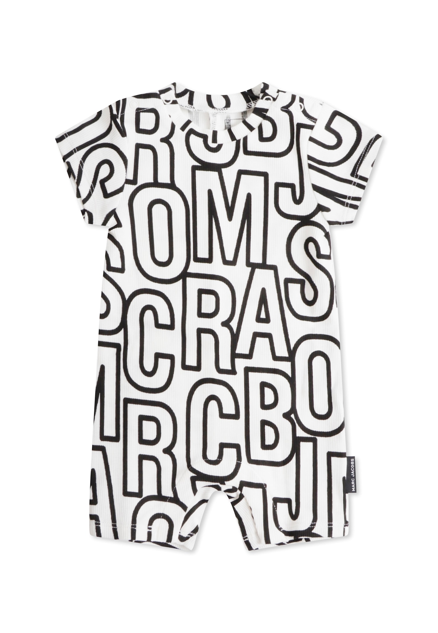 Marc Jacobs Ivory Romper For Babykids With Logo In White