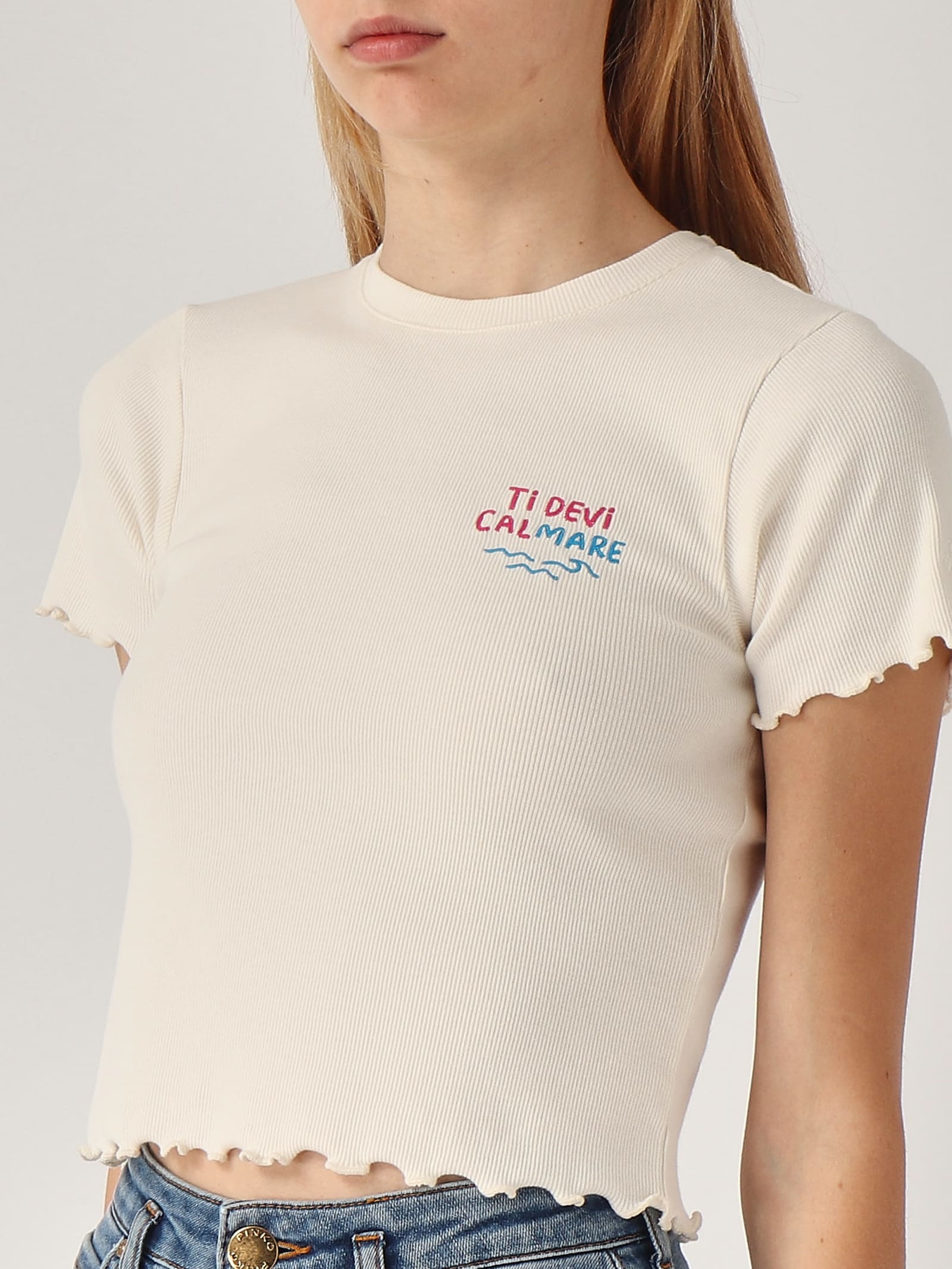 Shop Mc2 Saint Barth Serena T-shirt In Bianco