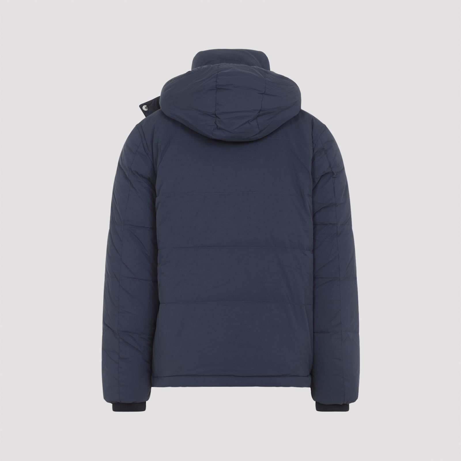 Paul Smith Hooded Navy Blue Polyamide Jacket In Blue
