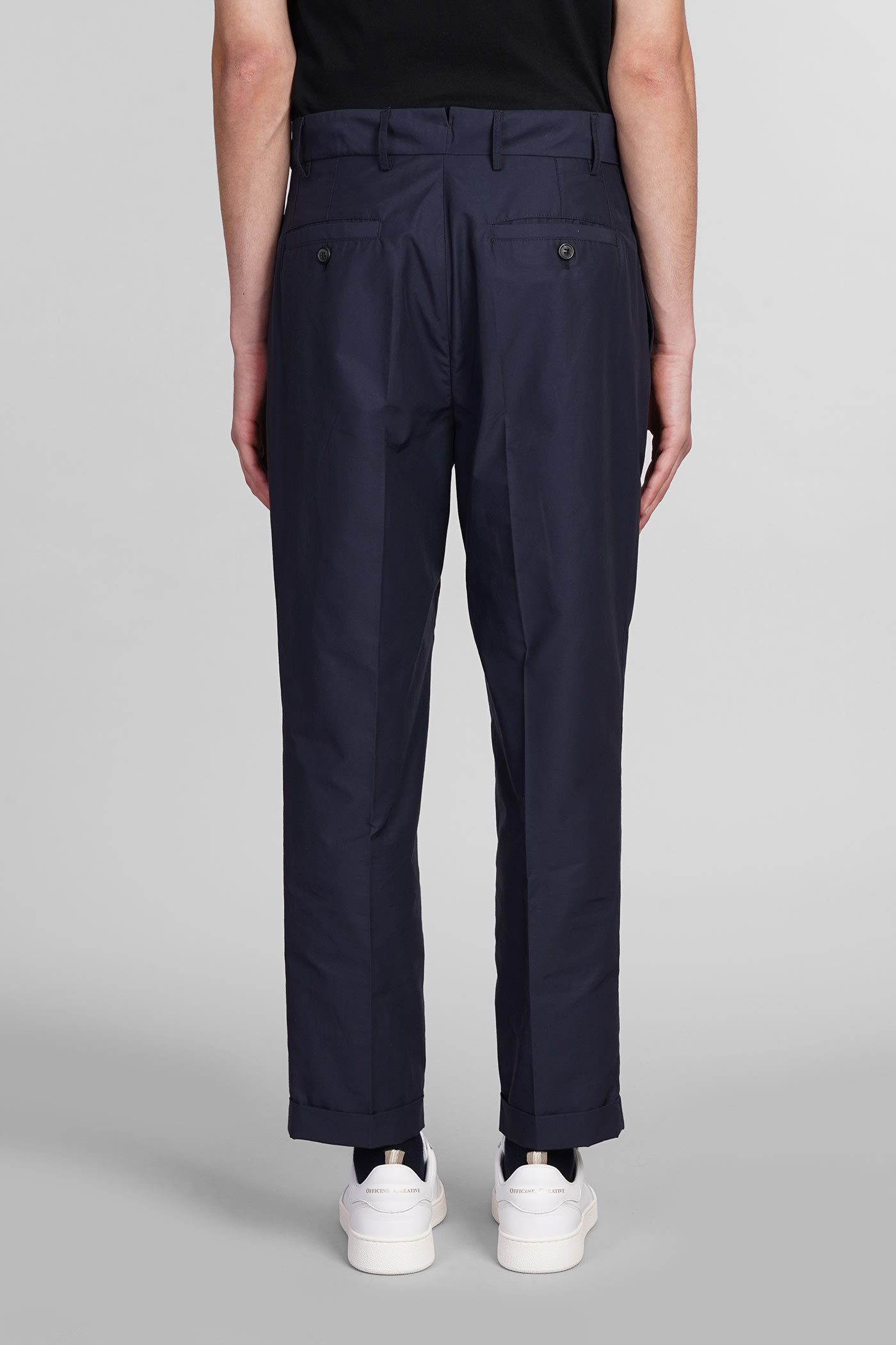 Shop Mauro Grifoni Pants In Blue Cotton