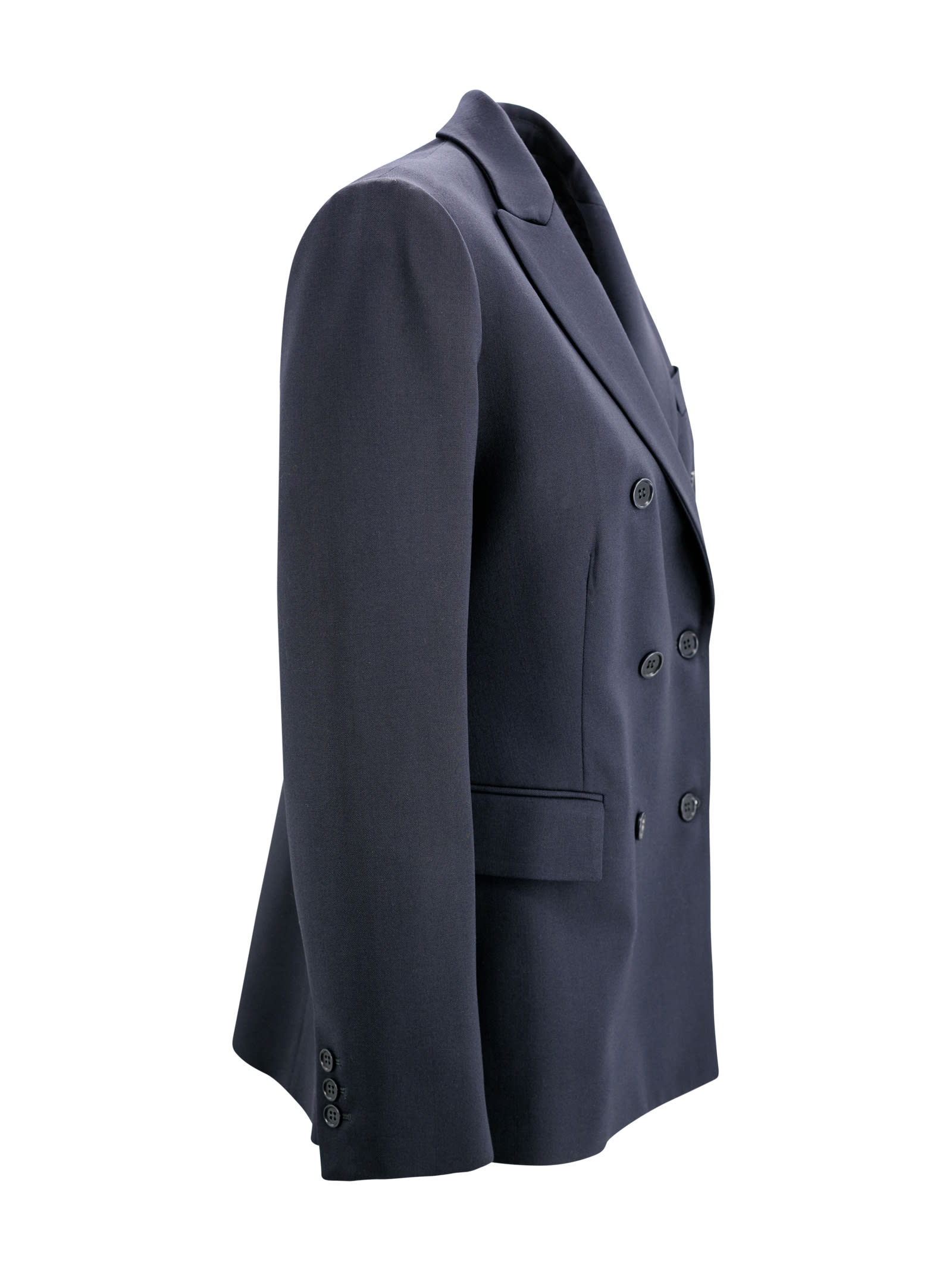 Shop P.a.r.o.s.h Tailored Double-breasted Blazer In Blue
