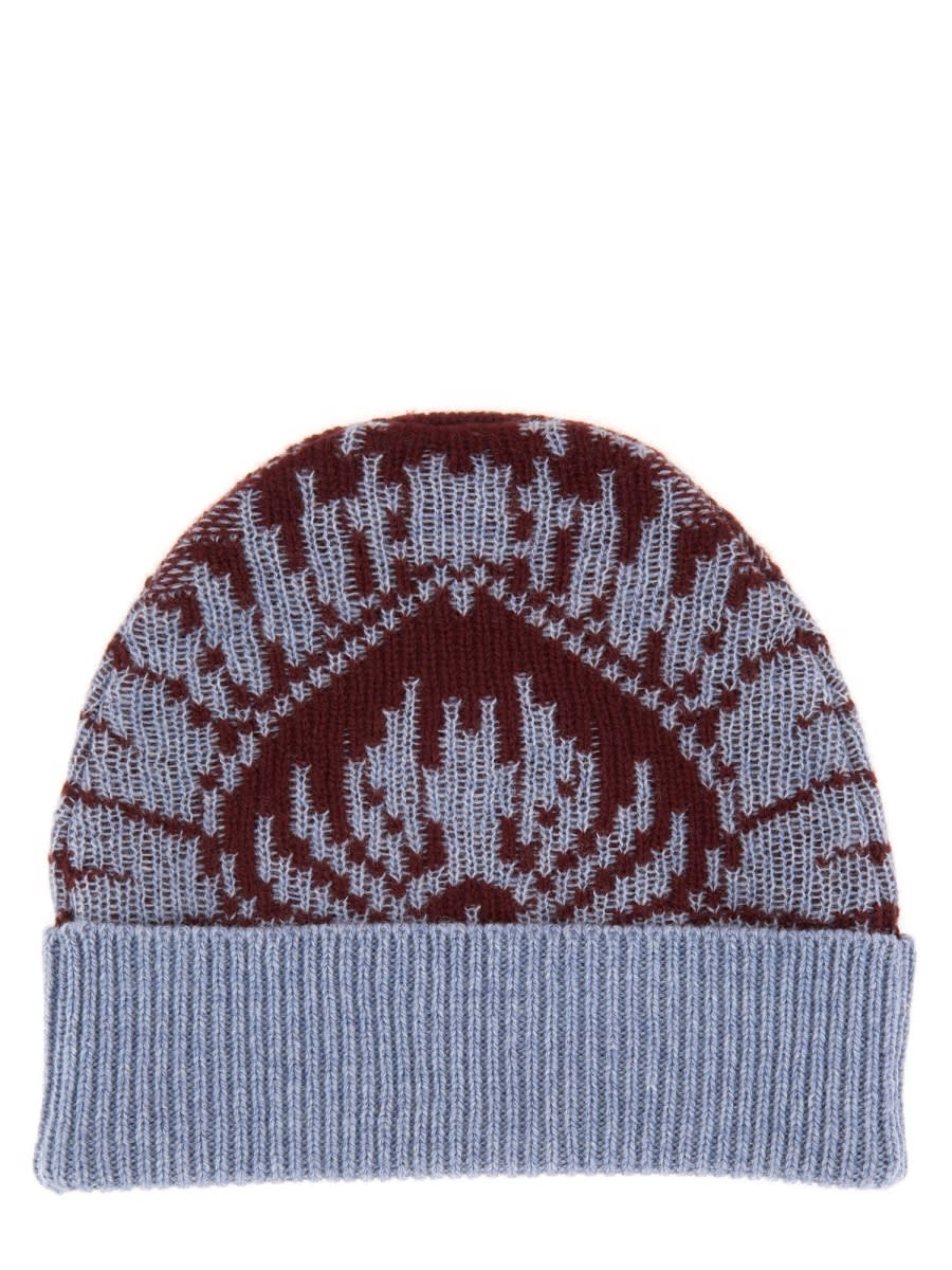 Shop Etro Beanie Hat In Multicolour