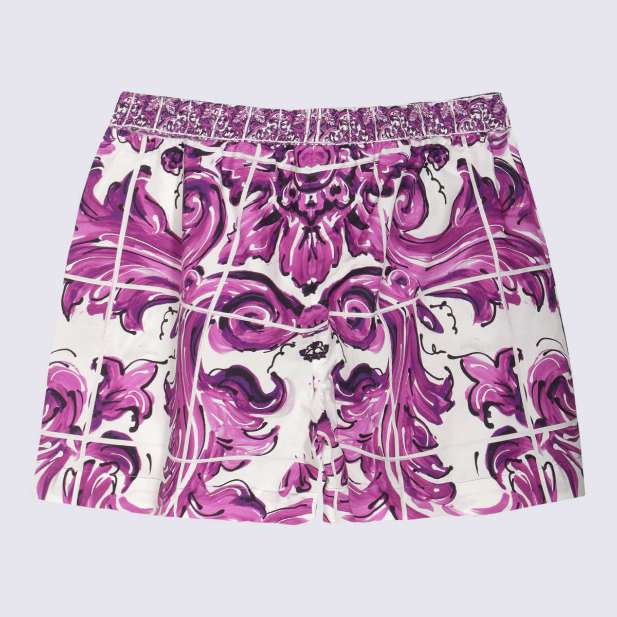 Dolce & Gabbana Purple Cotton Shorts In Purple