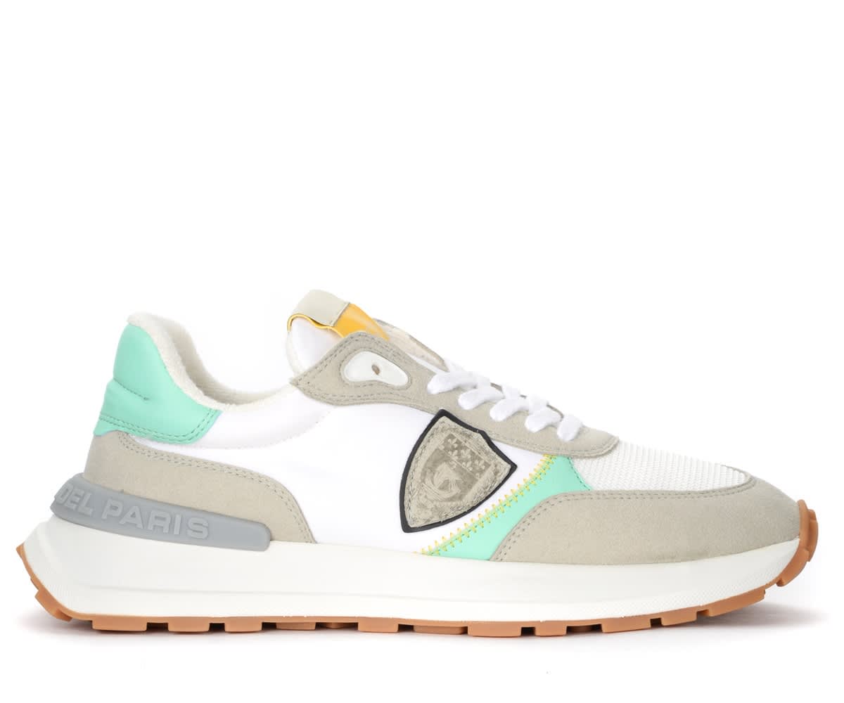 Sneaker Philippe Model Antibes White And Teal
