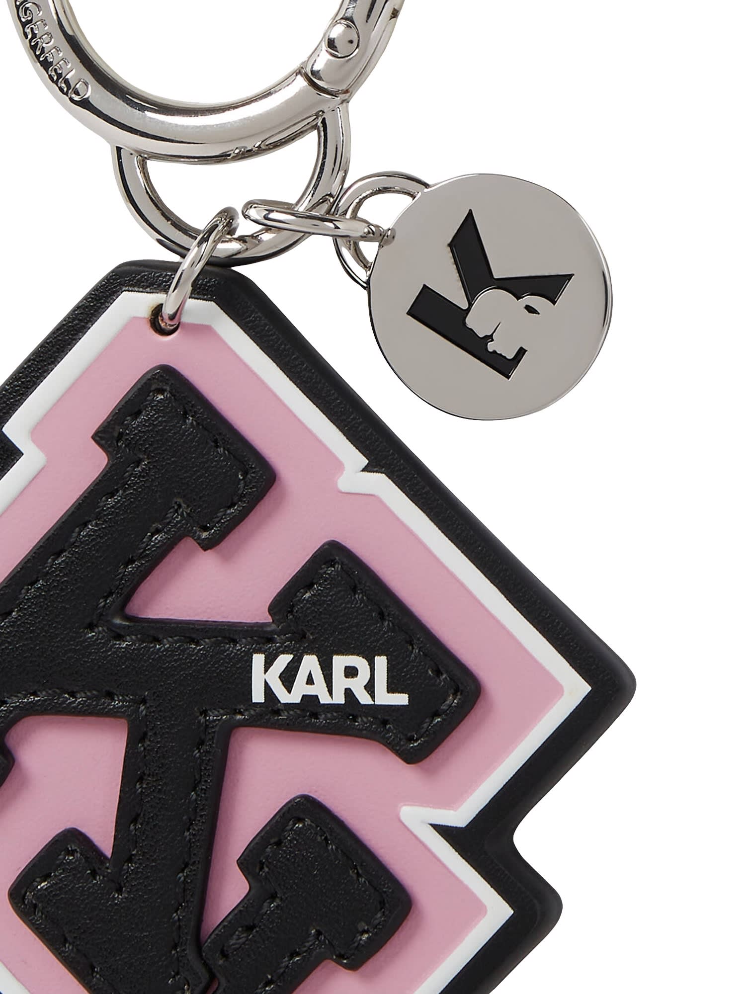 Shop Karl Lagerfeld Key Ring In Pink