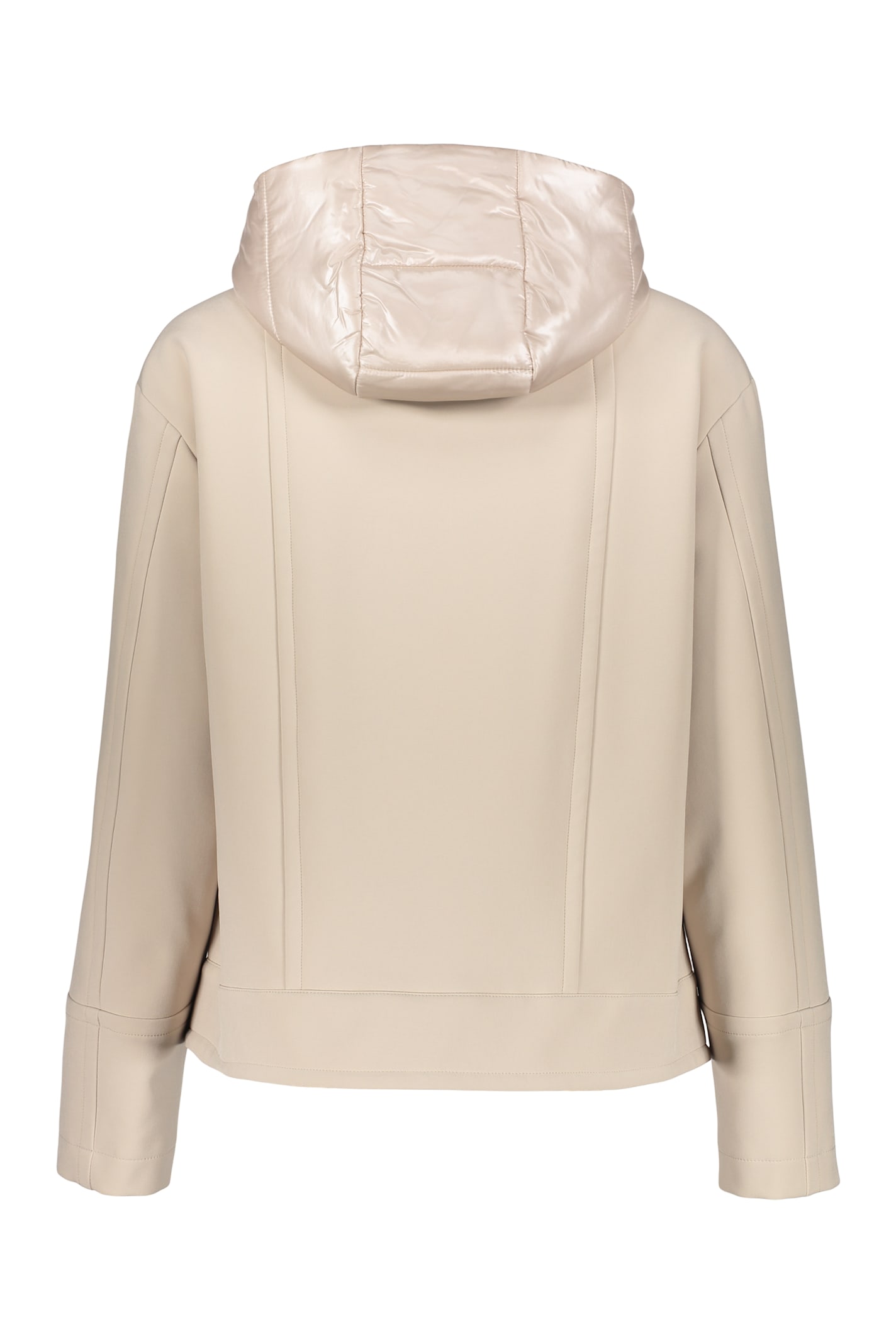 Herno Lightweight Beige Jacket With Hood And Zip In Neutral