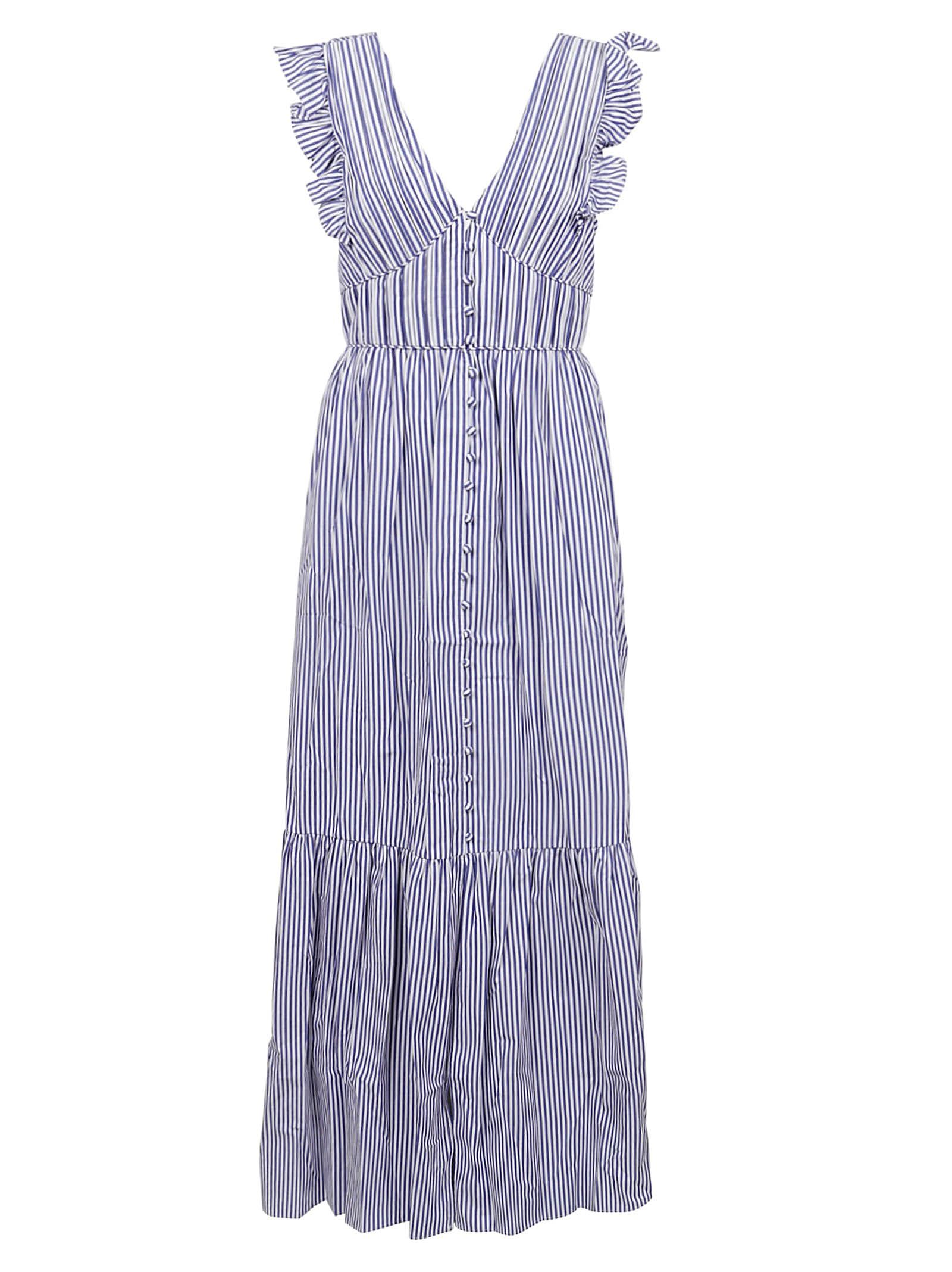 self-portrait Stripe Cotton Maxi Dress | Coshio Online Shop
