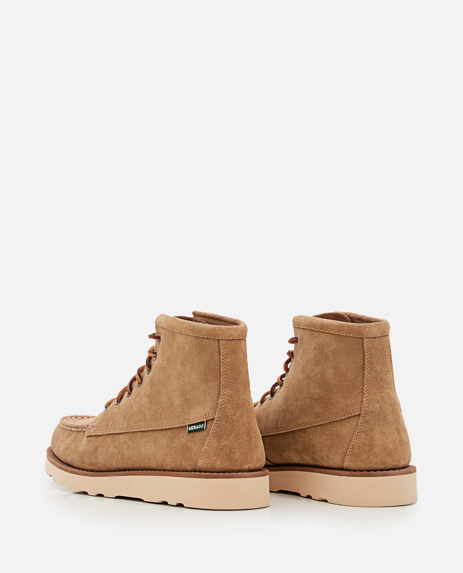 Shop Sebago Tala High Suede Boots In Beige Camel