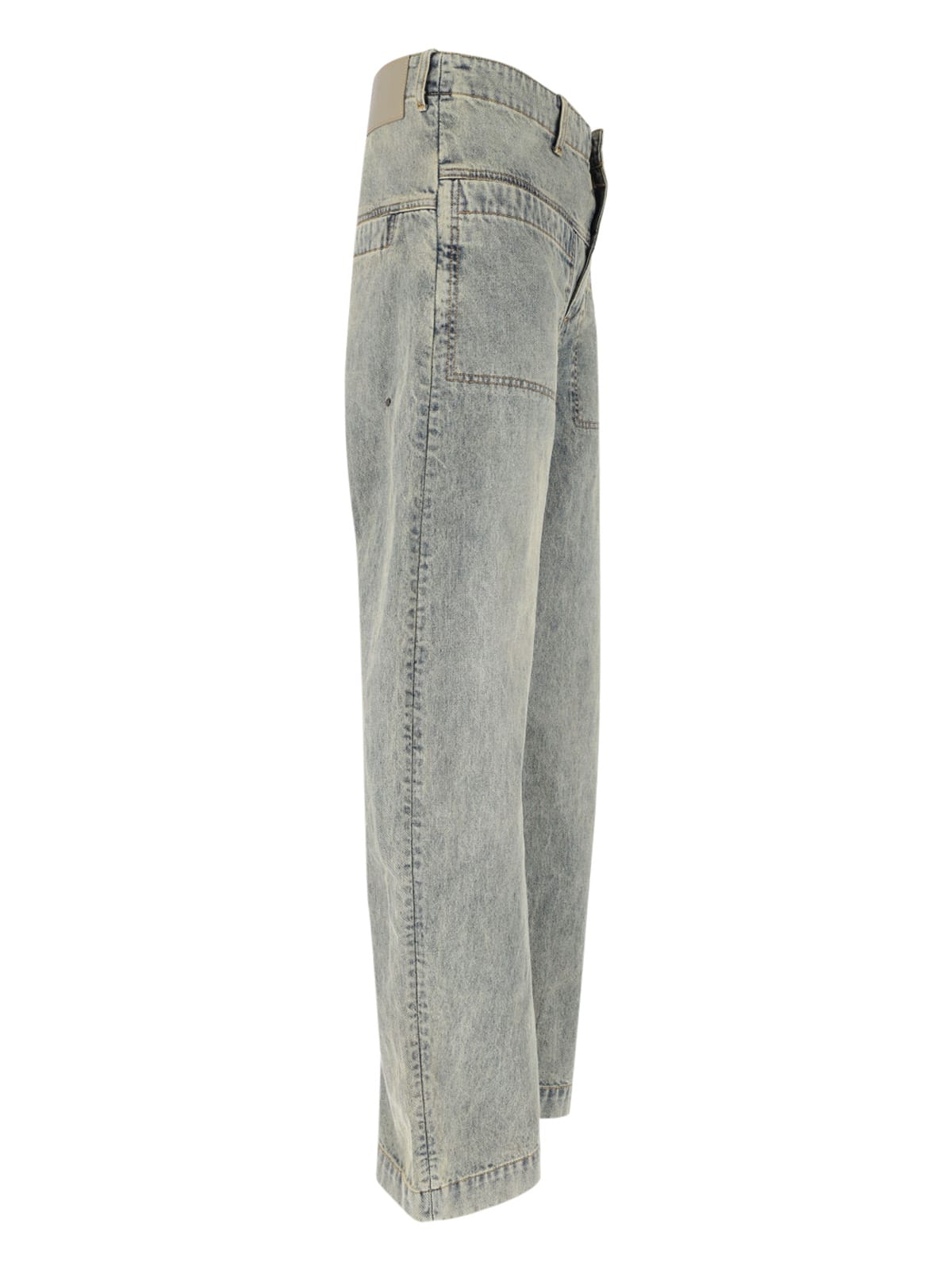 Entire Studios Asset Curved Jeans In Green