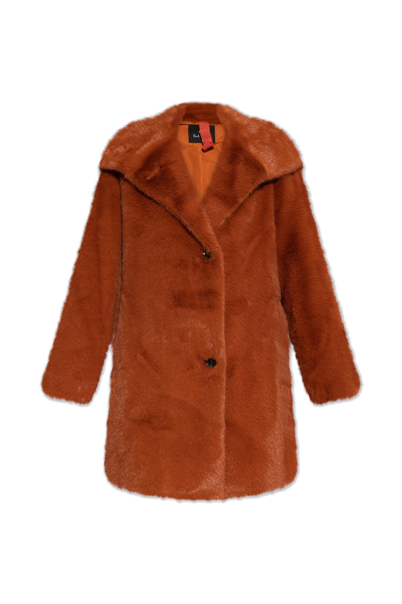 Paul Smith Ps  Faux Fur In Red