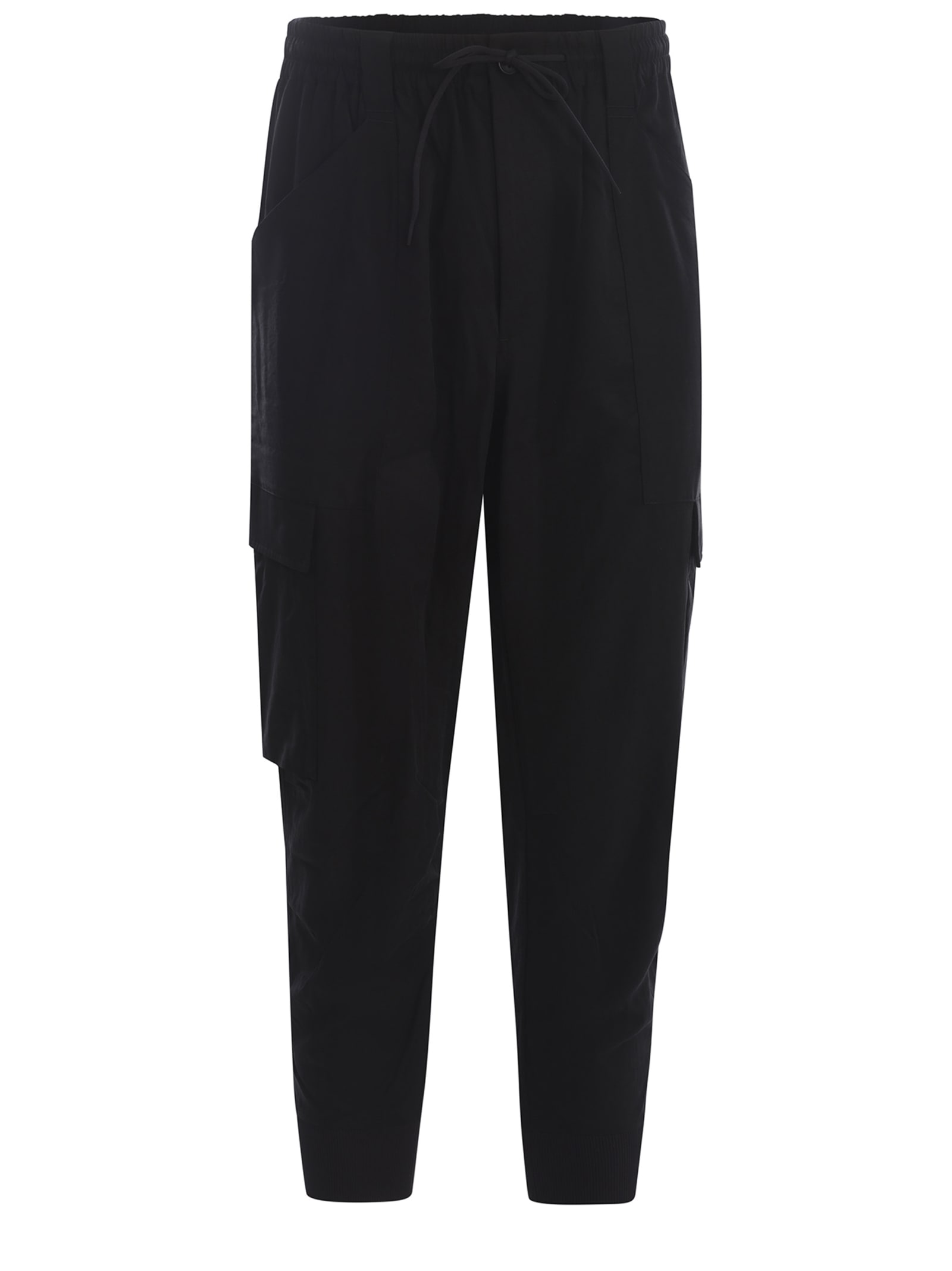 Shop Y-3 Trousers  Made Of Twill In Nero