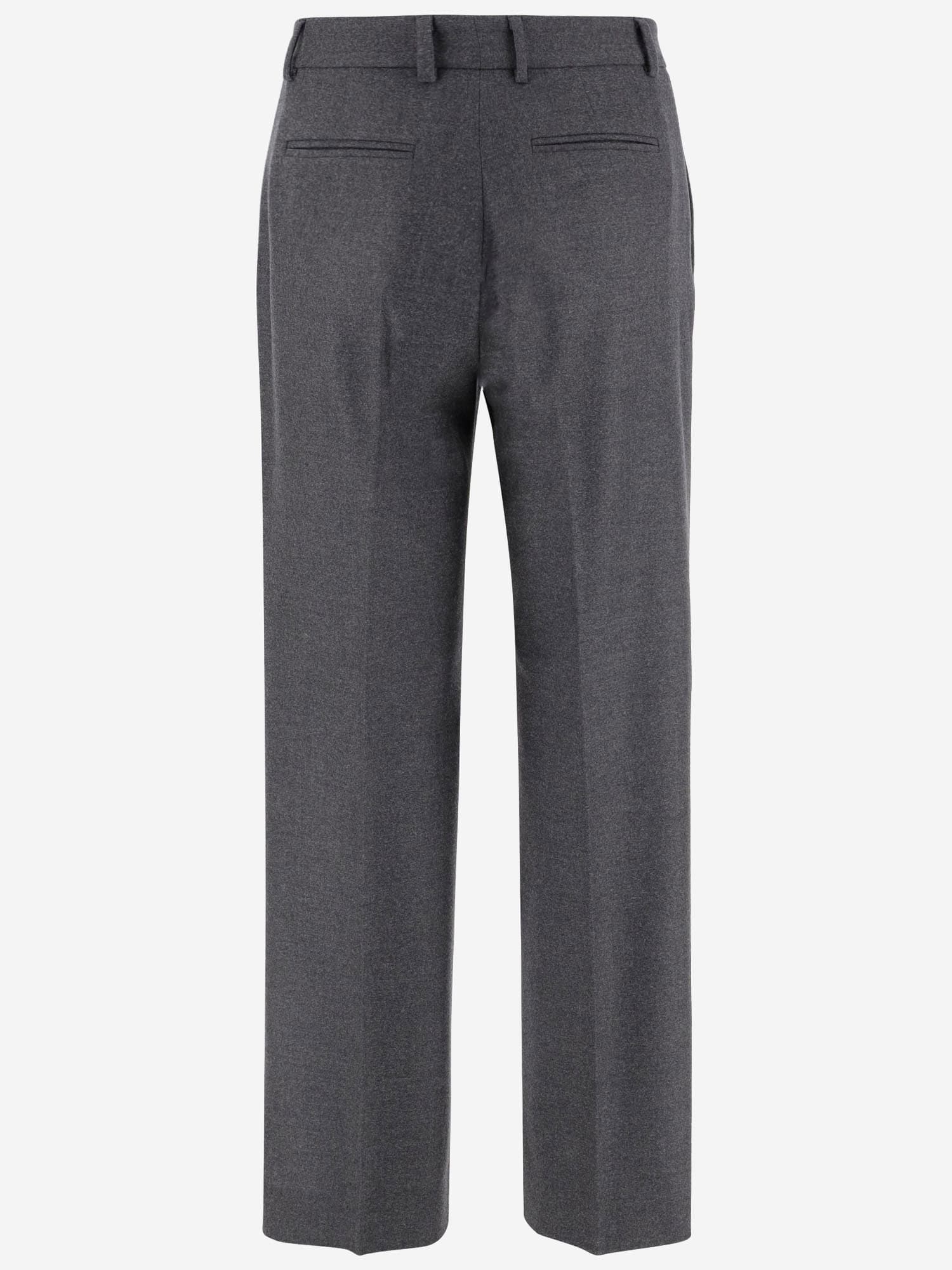 Ql2 Stretch Wool Trousers In Gray