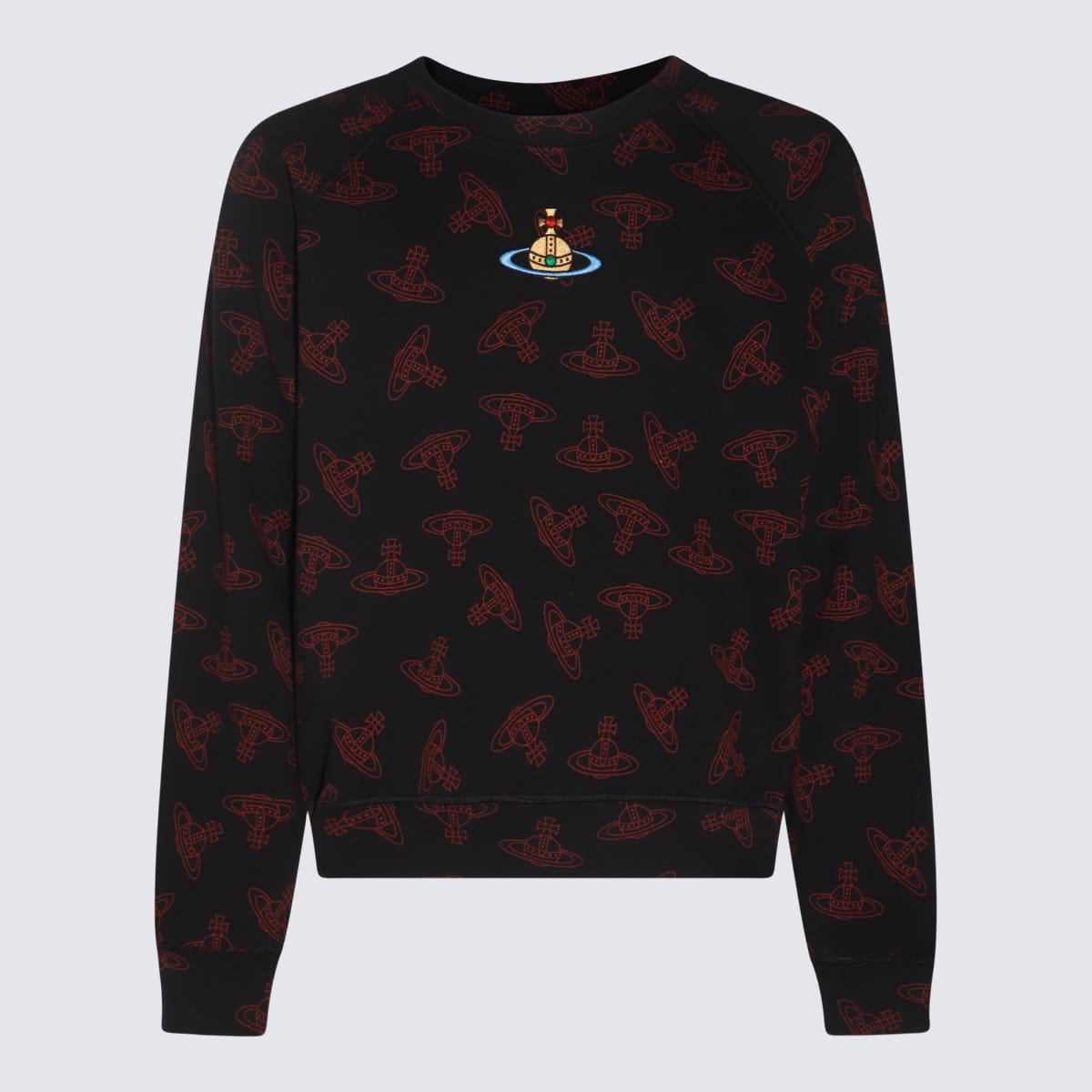 Vivienne Westwood Black And Red Cotton Sweatshirt