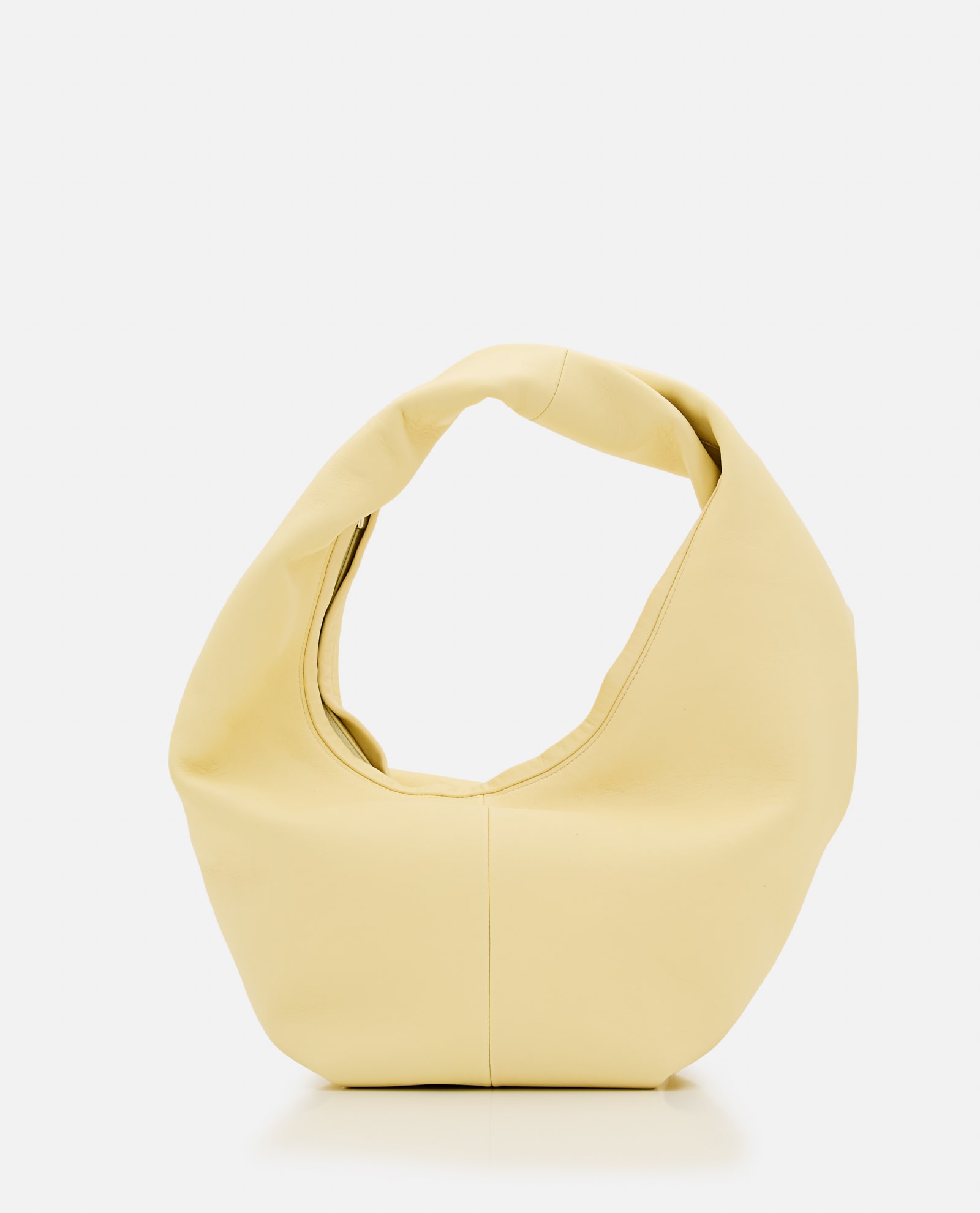 Shop Maeden Yela Leather Hobo Bag In Beige