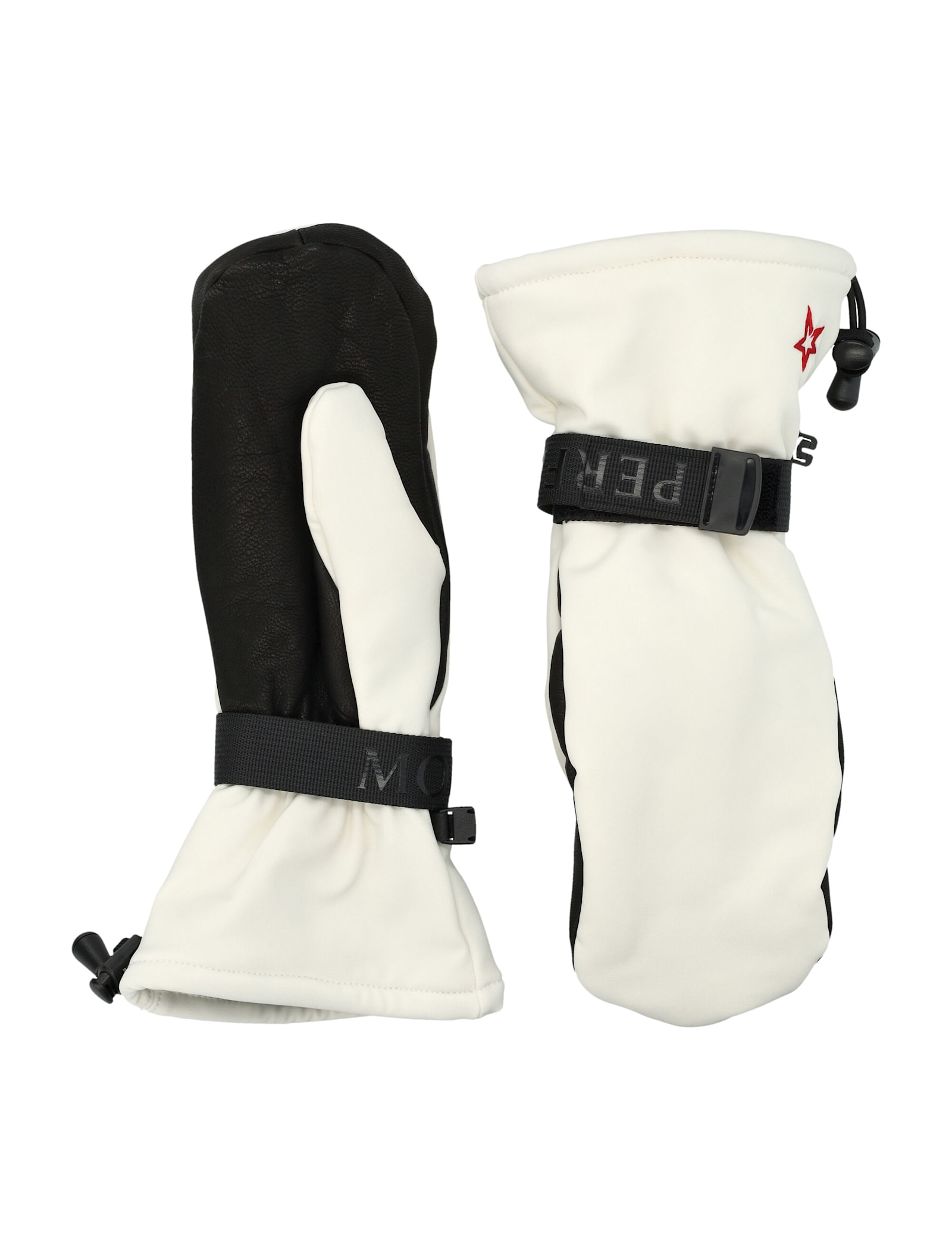 Perfect Moment White Davos Mitten Gloves In Black