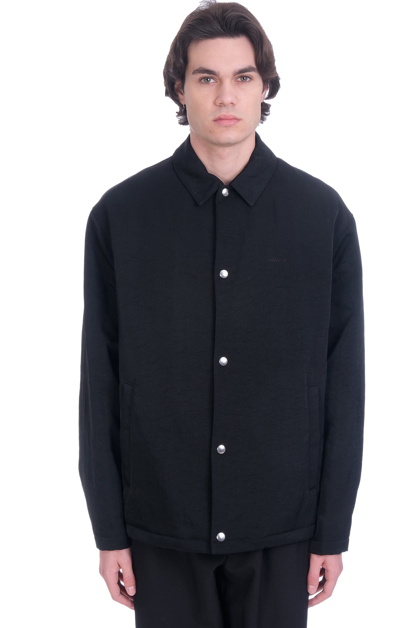 Oamc Context Casual Jacket In Black Polyamide | ModeSens