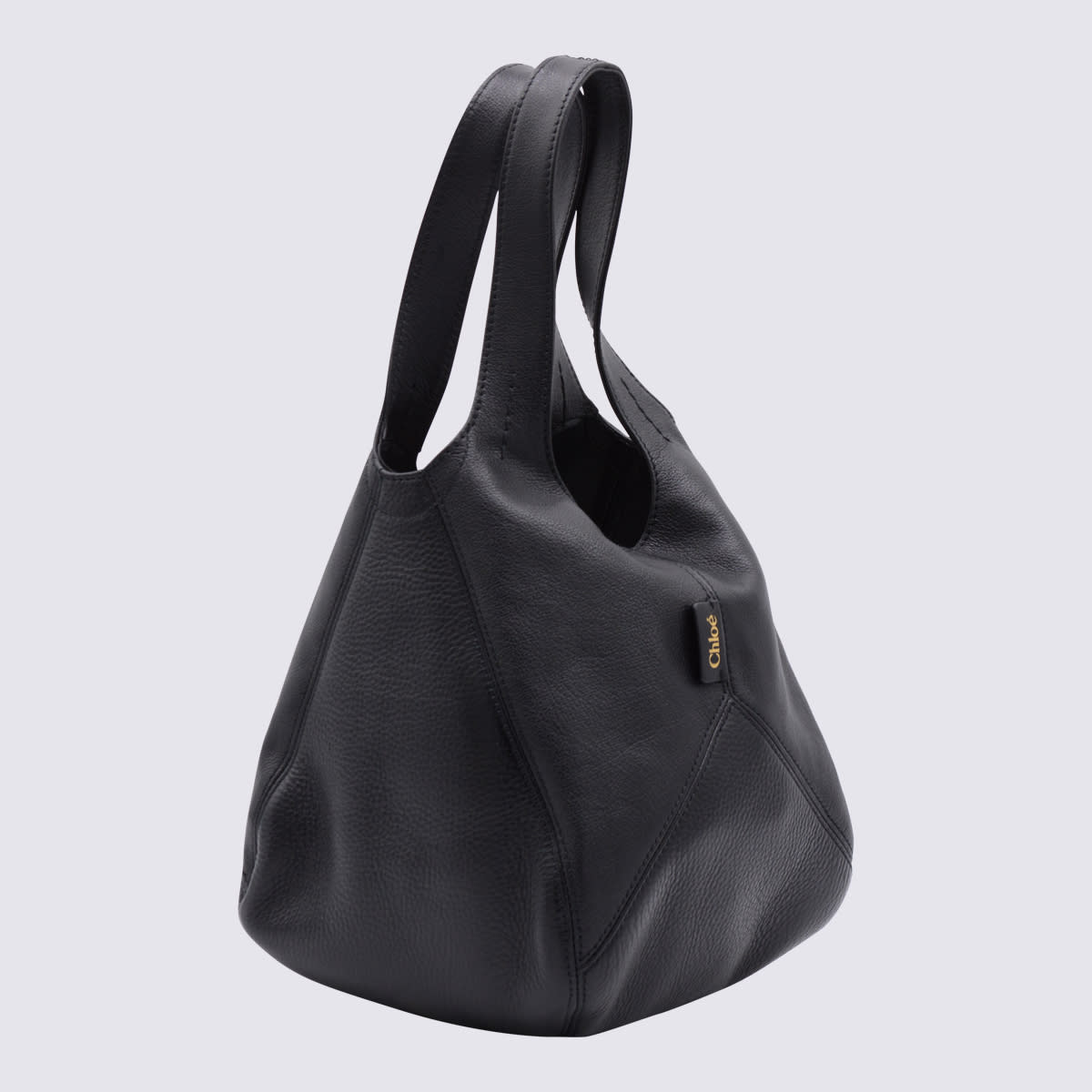 Chloé Balloon Small Grained Leather Bag In Black
