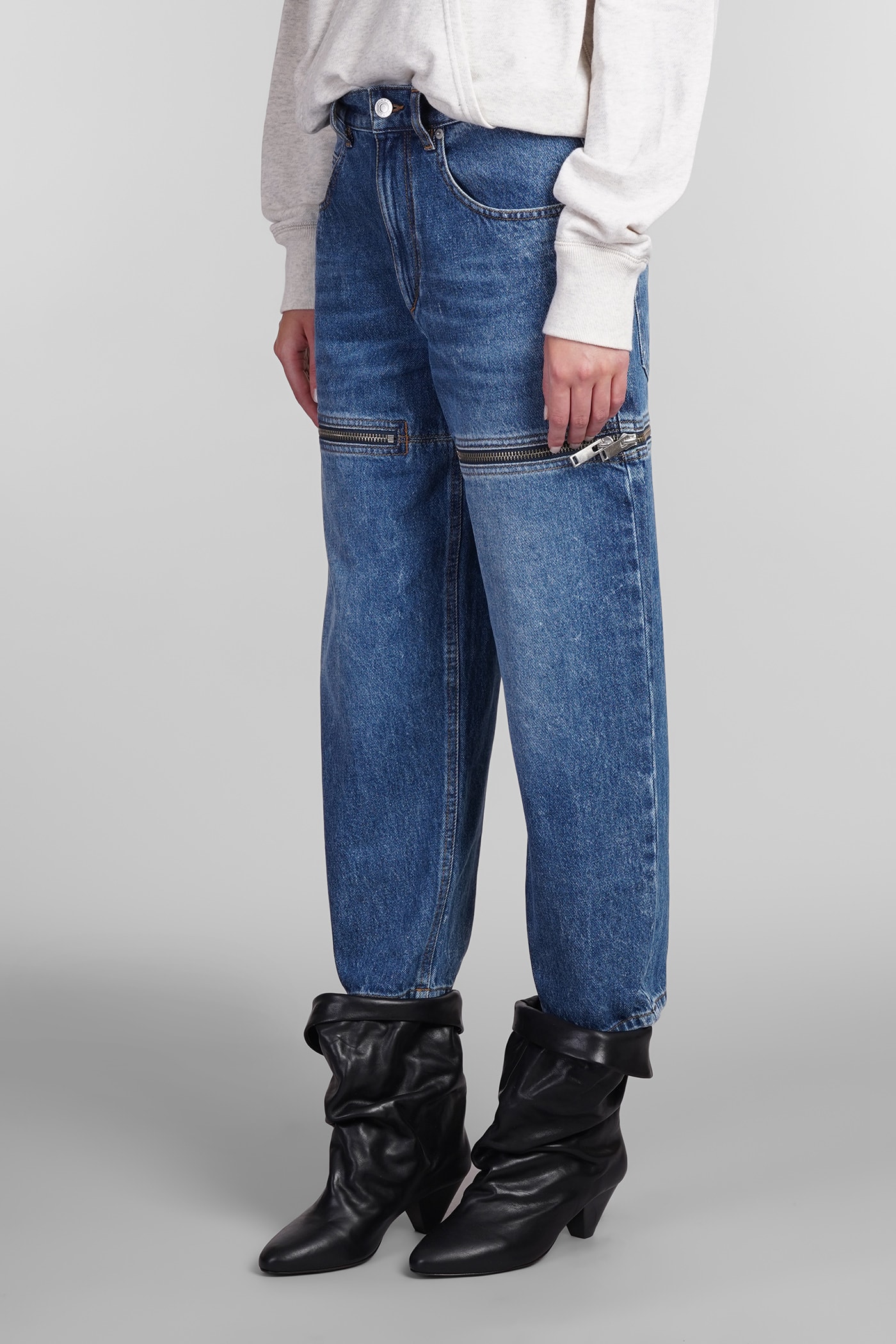 Shop Marant Etoile Salia Jeans In Blue Cotton