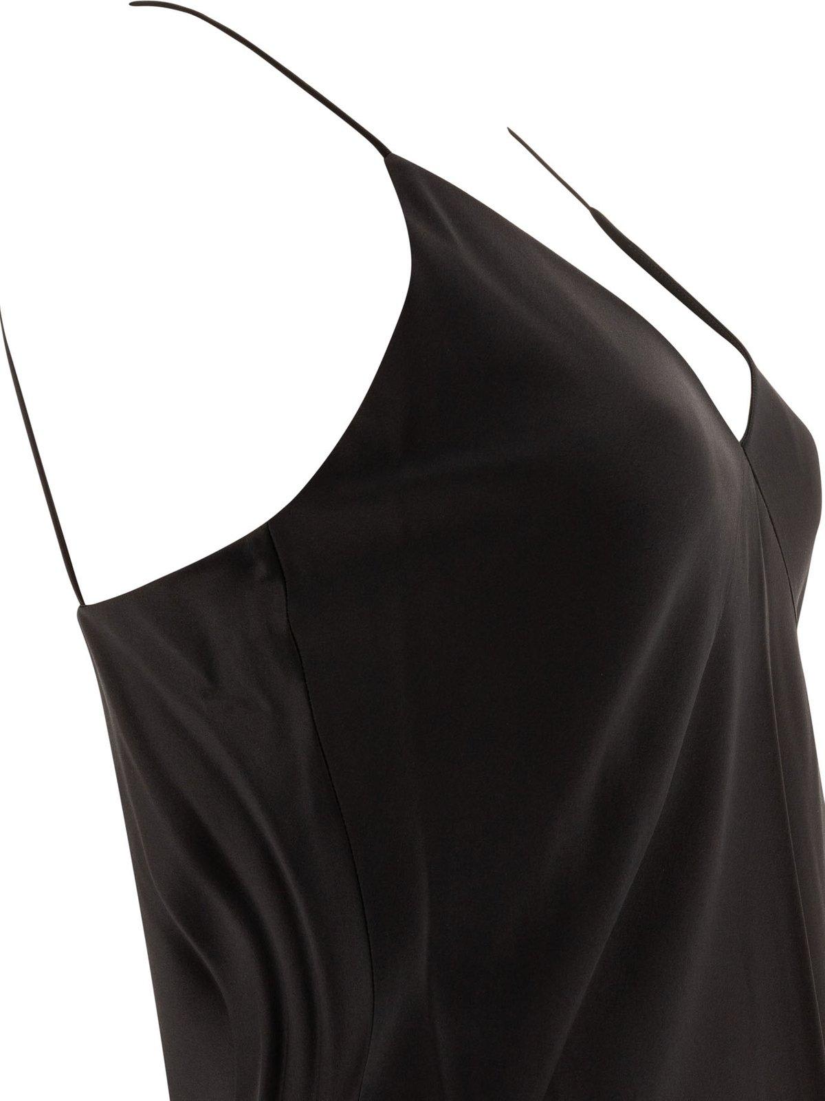 Shop Max Mara Metello V-neck Sleeveless Top In Black